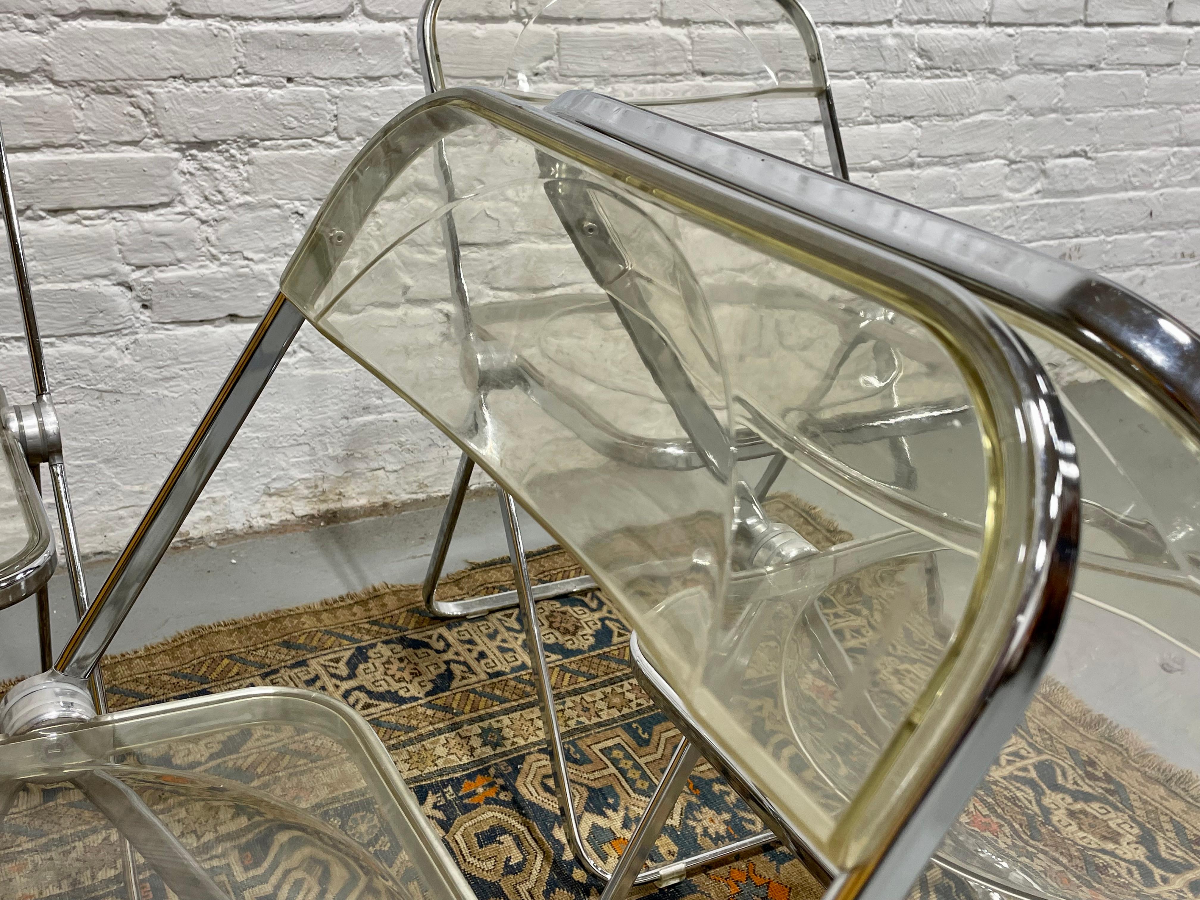 Chaises pliantes « PLIA » italiennes du milieu du siècle Piretti pour Castelli, vers 1970 en vente 2