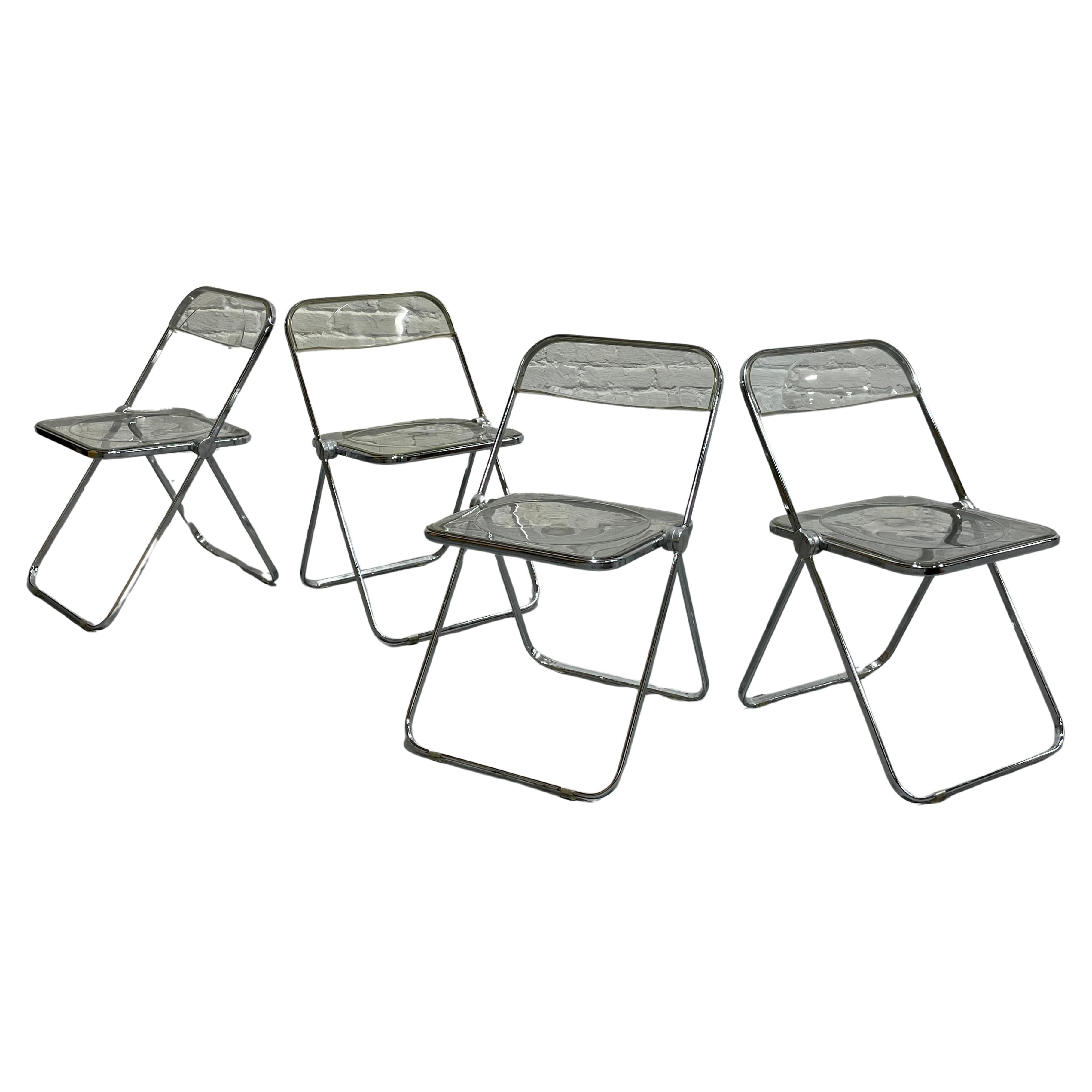 Chaises pliantes « PLIA » italiennes du milieu du siècle Piretti pour Castelli, vers 1970 en vente