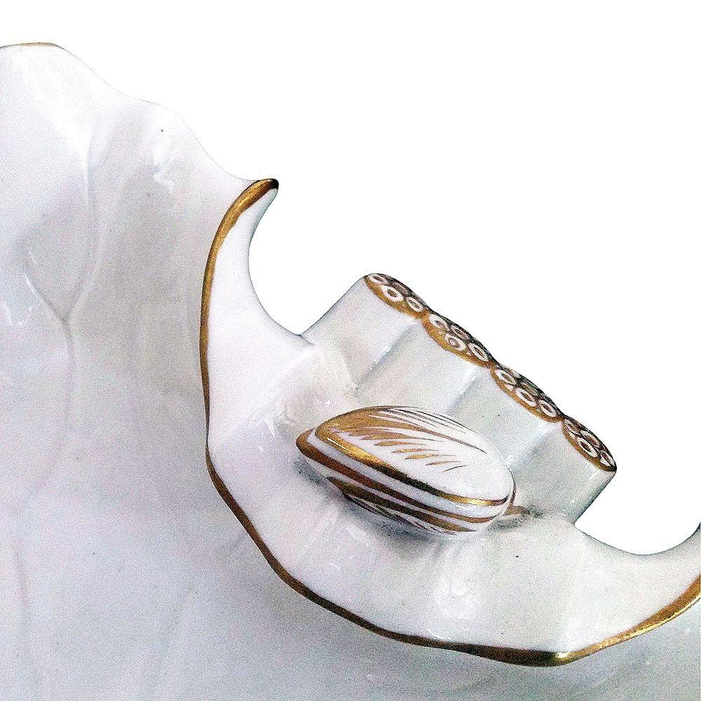 Mid-20th Century Mid-century Italian Made White Turtle Lilly Pad Pond Ashtyray/Candy Dish