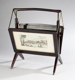 Portariviste italiano di metà secolo - Di Cesare Lacca - Wood e ottone