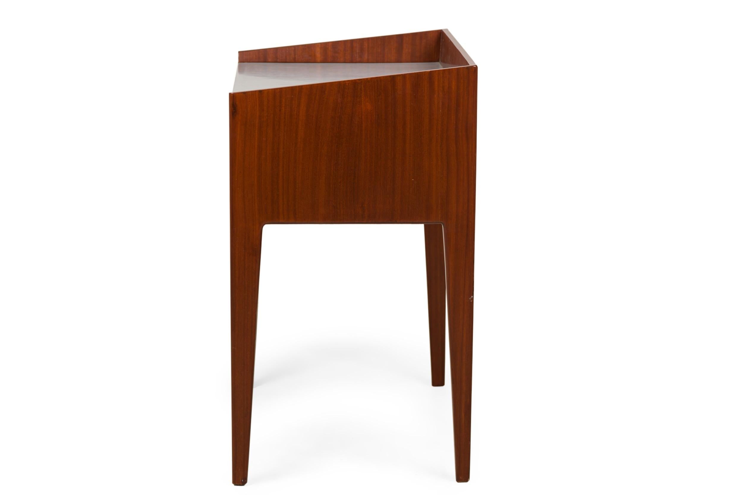 Mid-Century Modern Mid-Century Italian Mahogany and Formica End / Side Tables (Style of Gio Ponti) For Sale