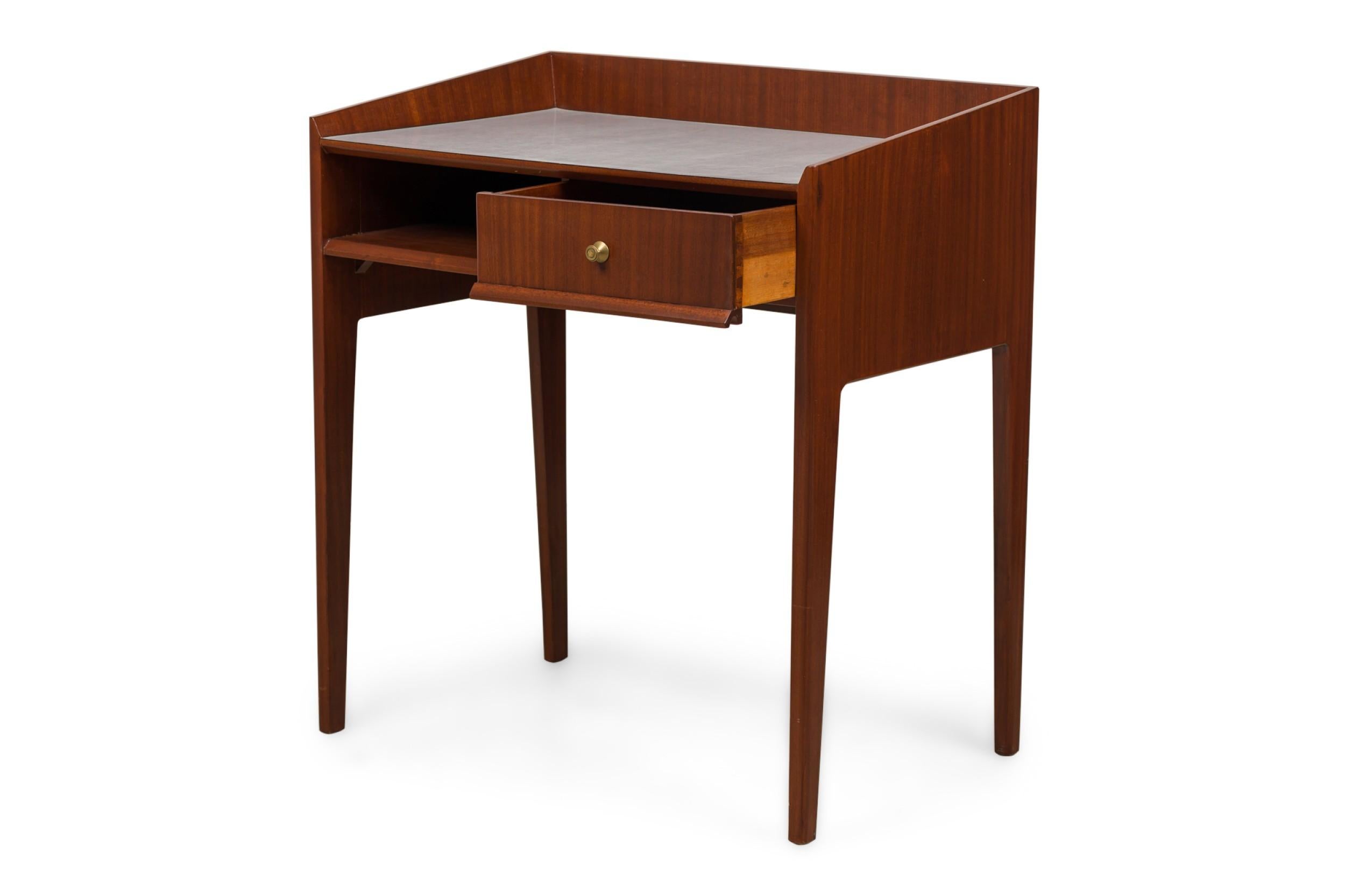 Mid-Century Italian Mahogany and Formica End / Side Tables (Style of Gio Ponti) For Sale 1