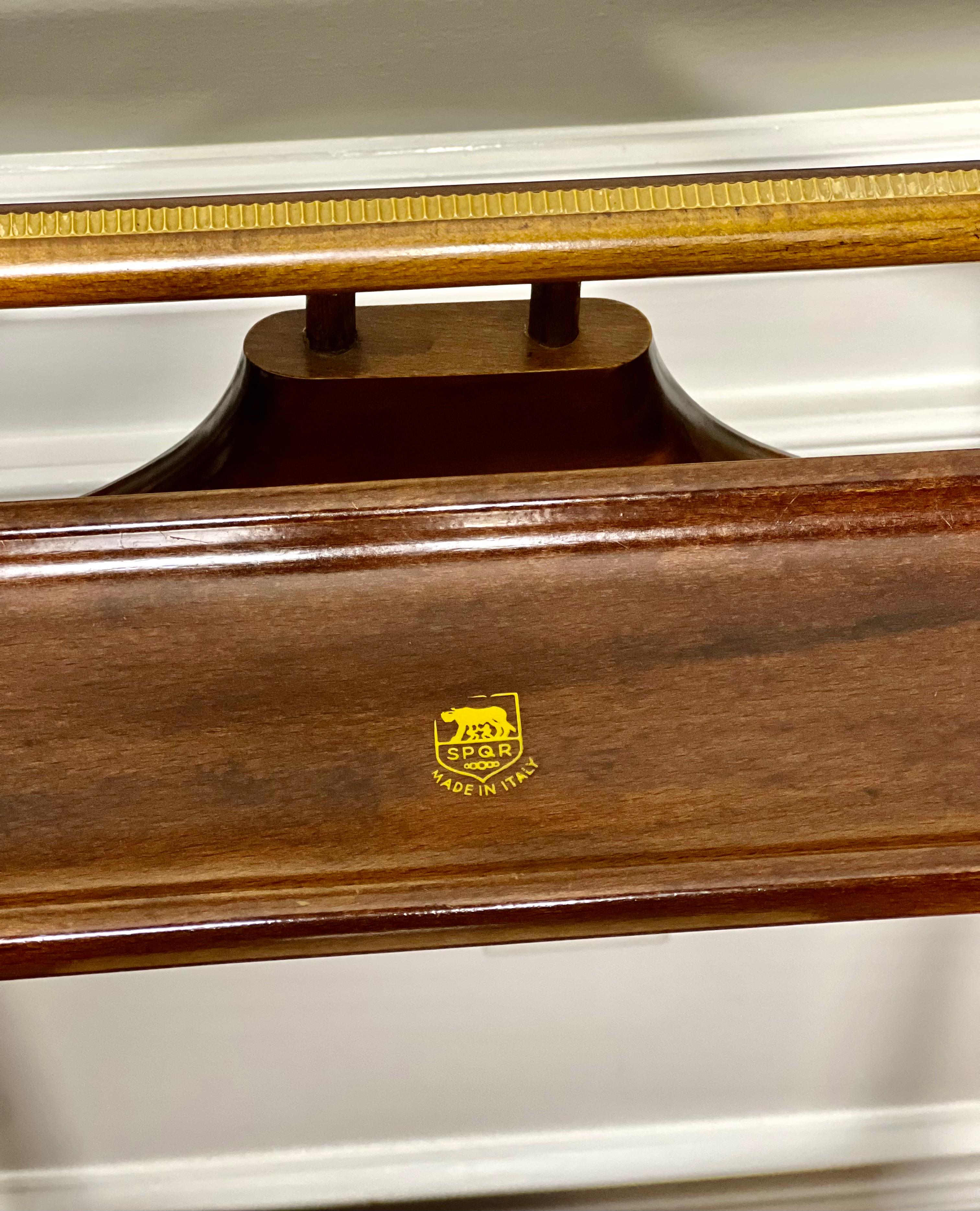 Italienischer Mahagoni-Valet Stand mit Schublade von SPQR aus der Jahrhundertmitte 12