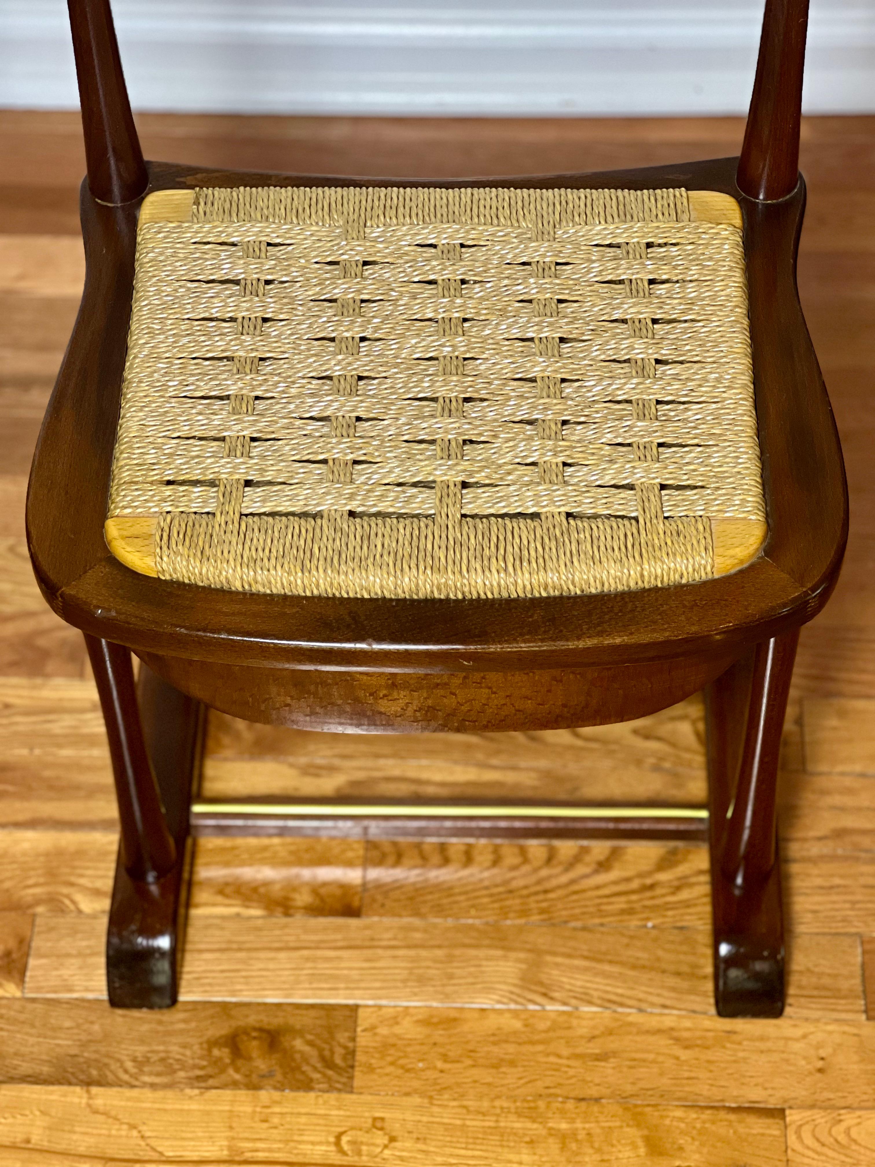 Italienischer Mahagoni-Valet Stand mit Schublade von SPQR aus der Jahrhundertmitte 3