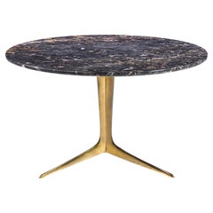 Mid Century Italian Marble and Brass Coffee Table