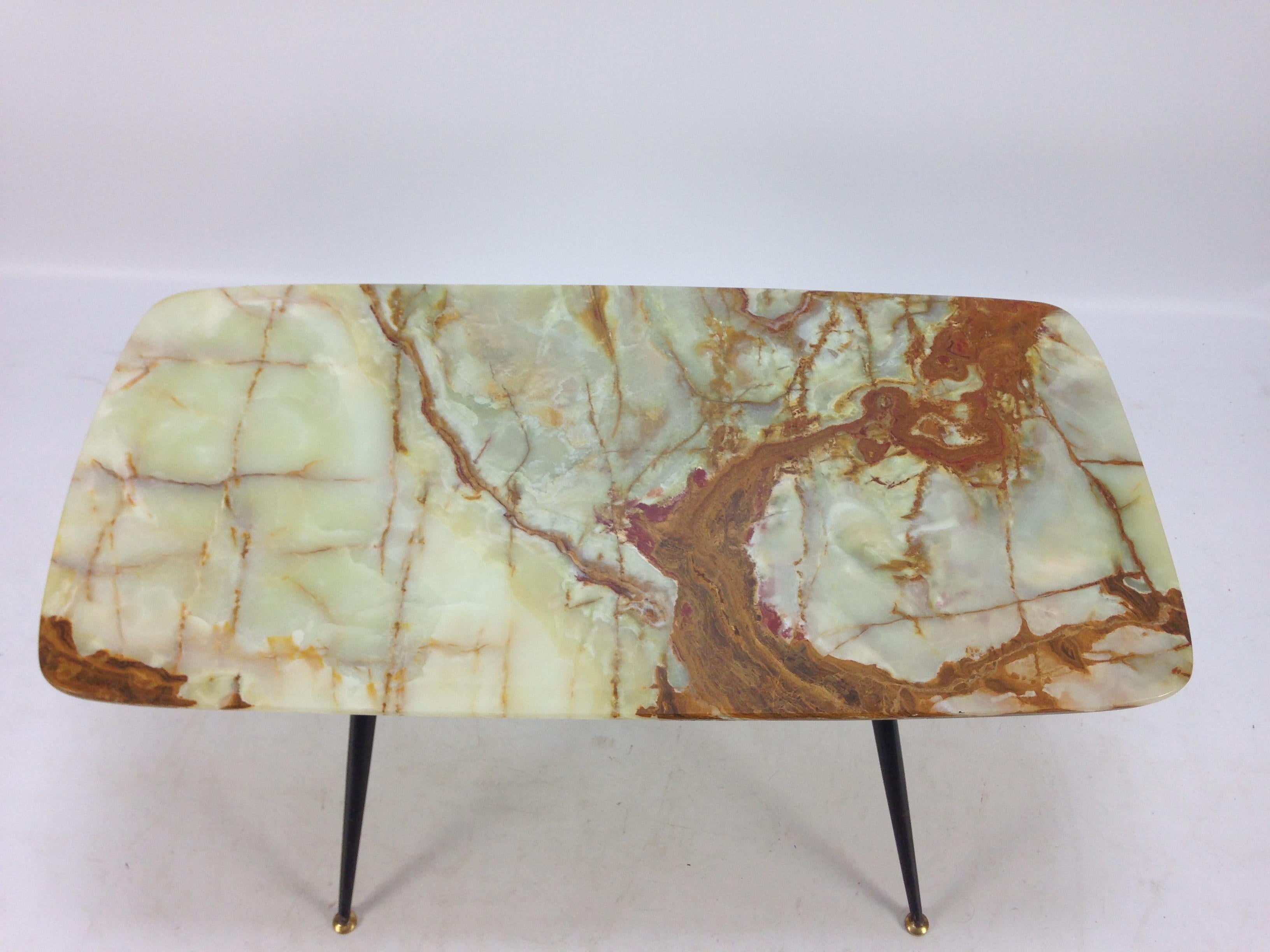Painted Mid-Century Italian Marble Coffee Table, 1950s For Sale