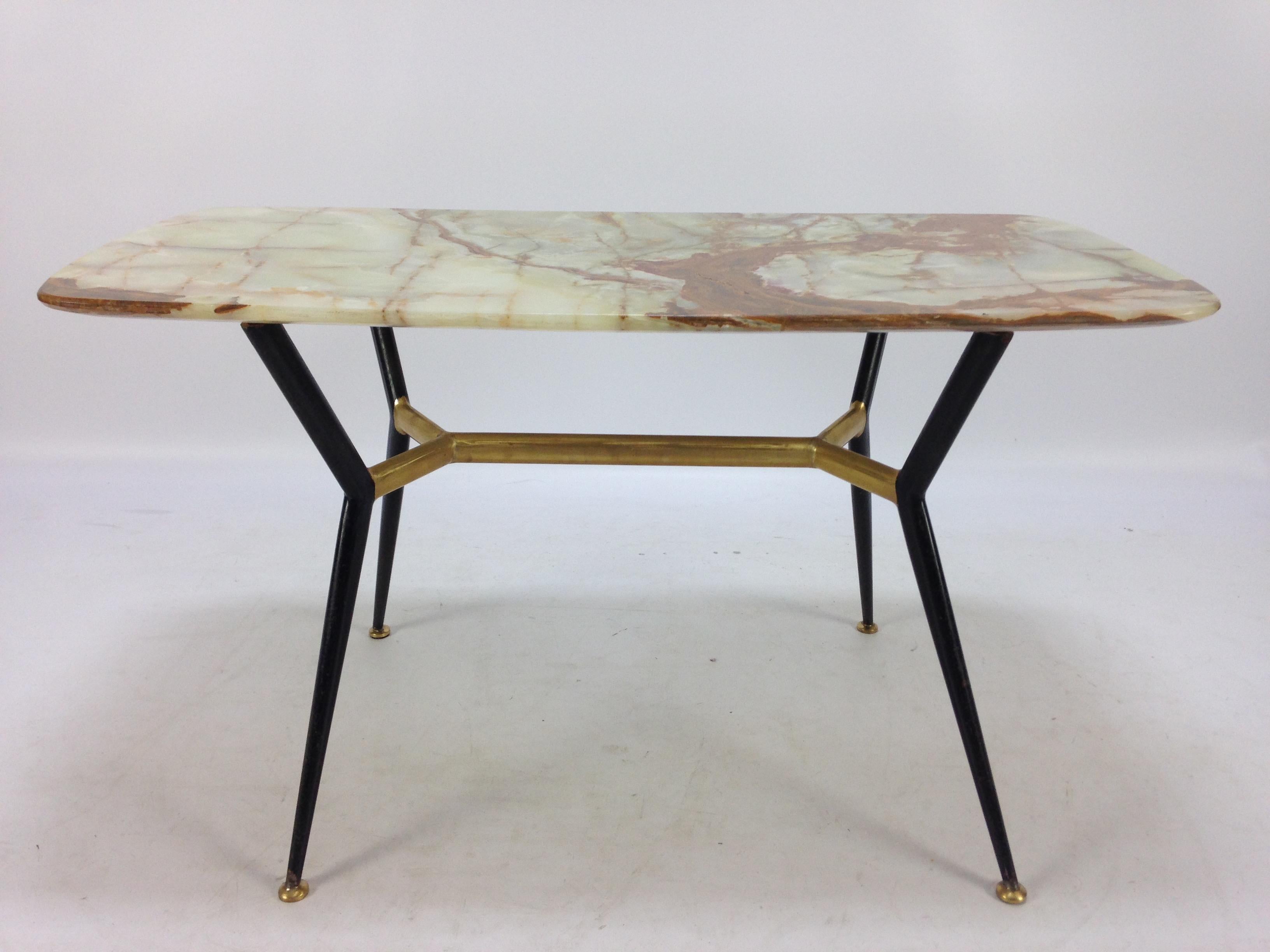 Table basse italienne en marbre du milieu du siècle dernier, années 1950 en vente 1