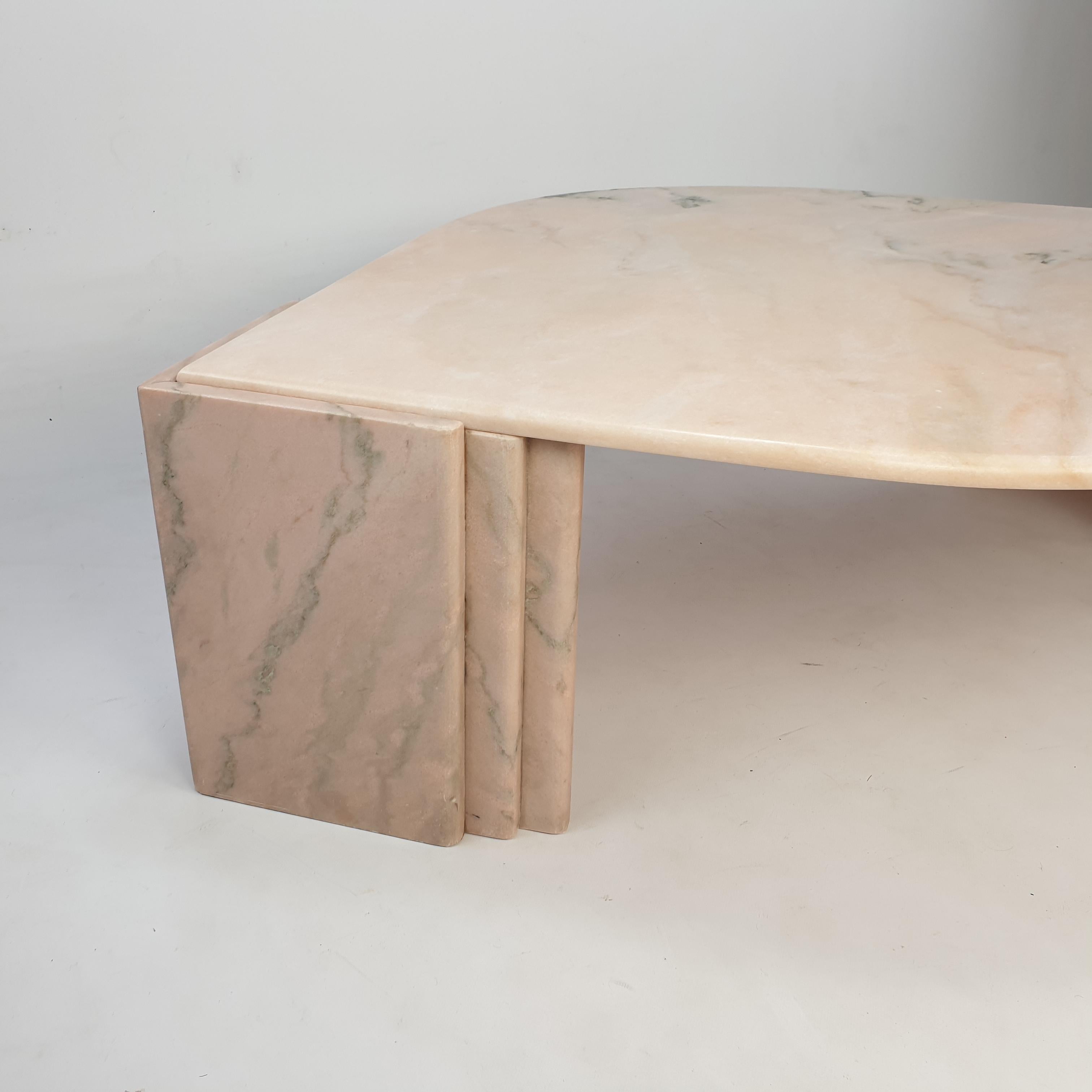 Mid-Century Italian Marble Coffee Table, 1980s For Sale 3