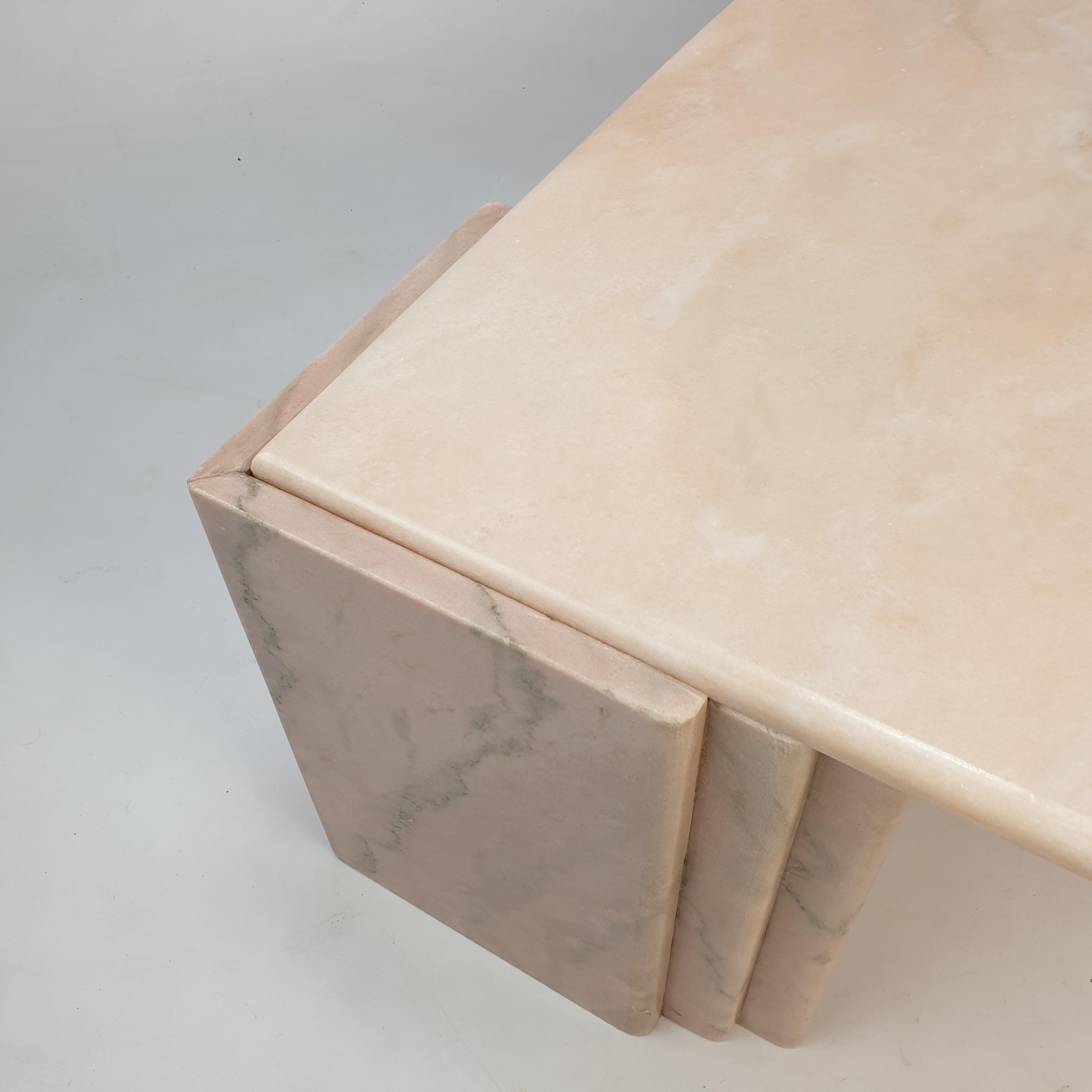 Mid-Century Italian Marble Coffee Table, 1980s For Sale 4