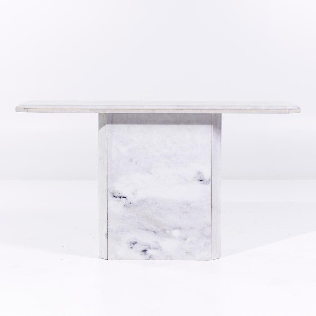 Mid Century Italian Marble Console Table

This console table measures: 53.75 wide x 17.5 deep x 30 inches high

All pieces of furniture can be had in what we call restored vintage condition. That means the piece is restored upon purchase so it’s