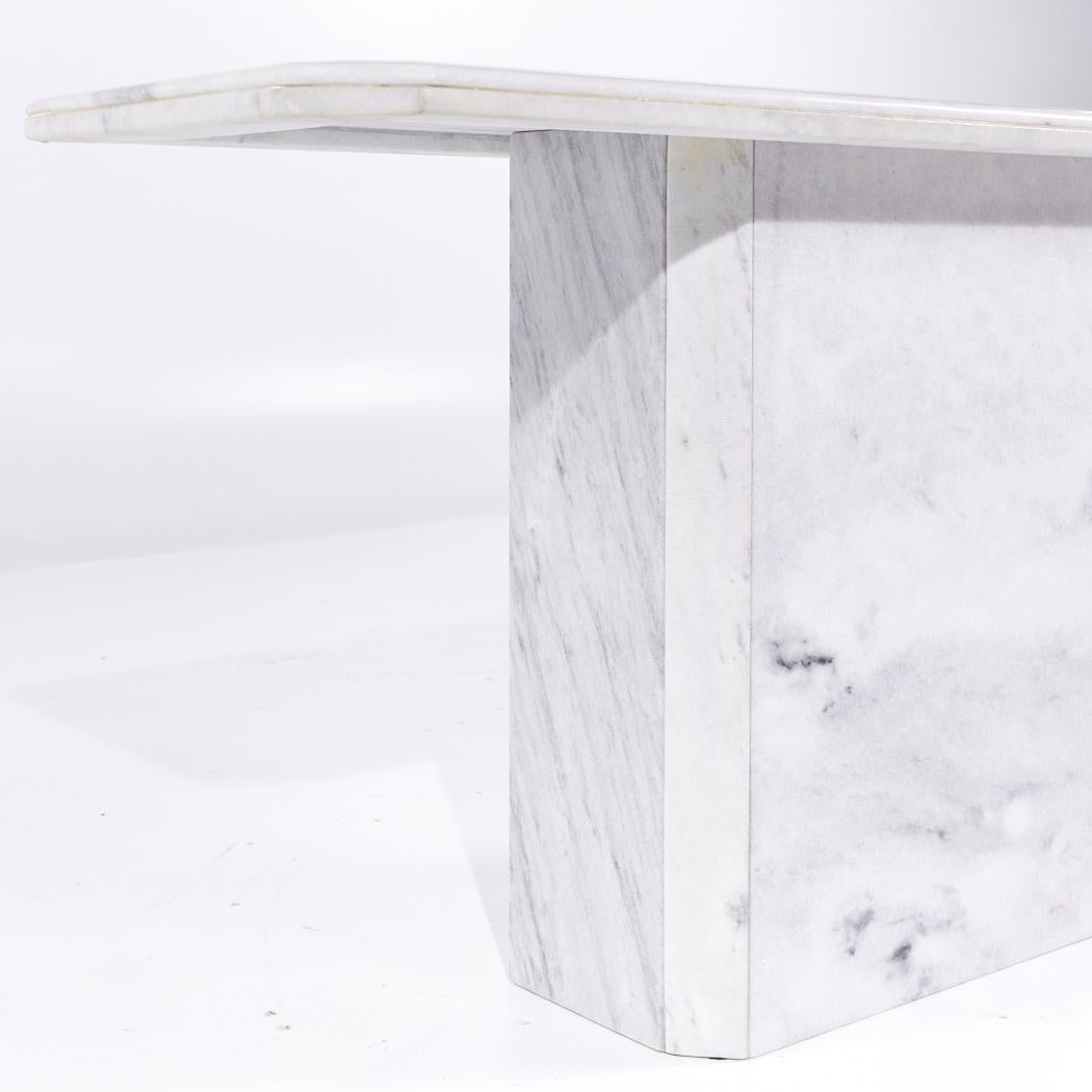 Late 20th Century Mid Century Italian Marble Console Table For Sale