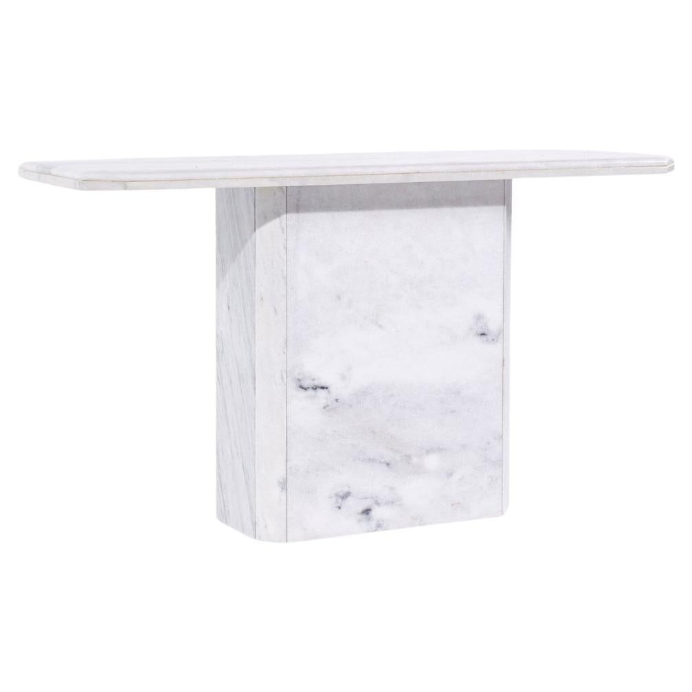 Mid Century Italian Marble Console Table For Sale