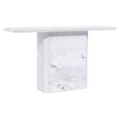 Retro Mid Century Italian Marble Console Table