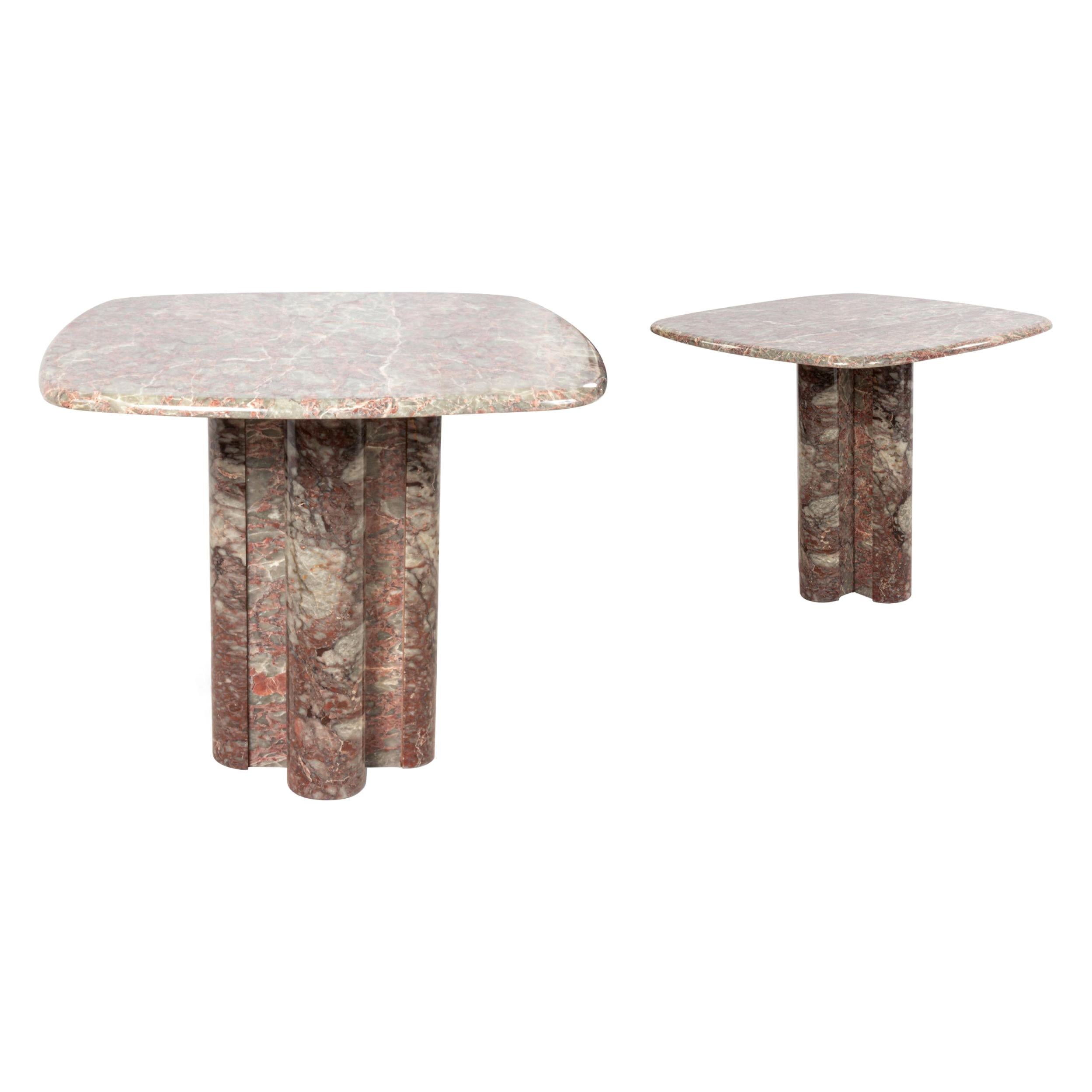 Midcentury Italian Marble End Tables at 1stDibs