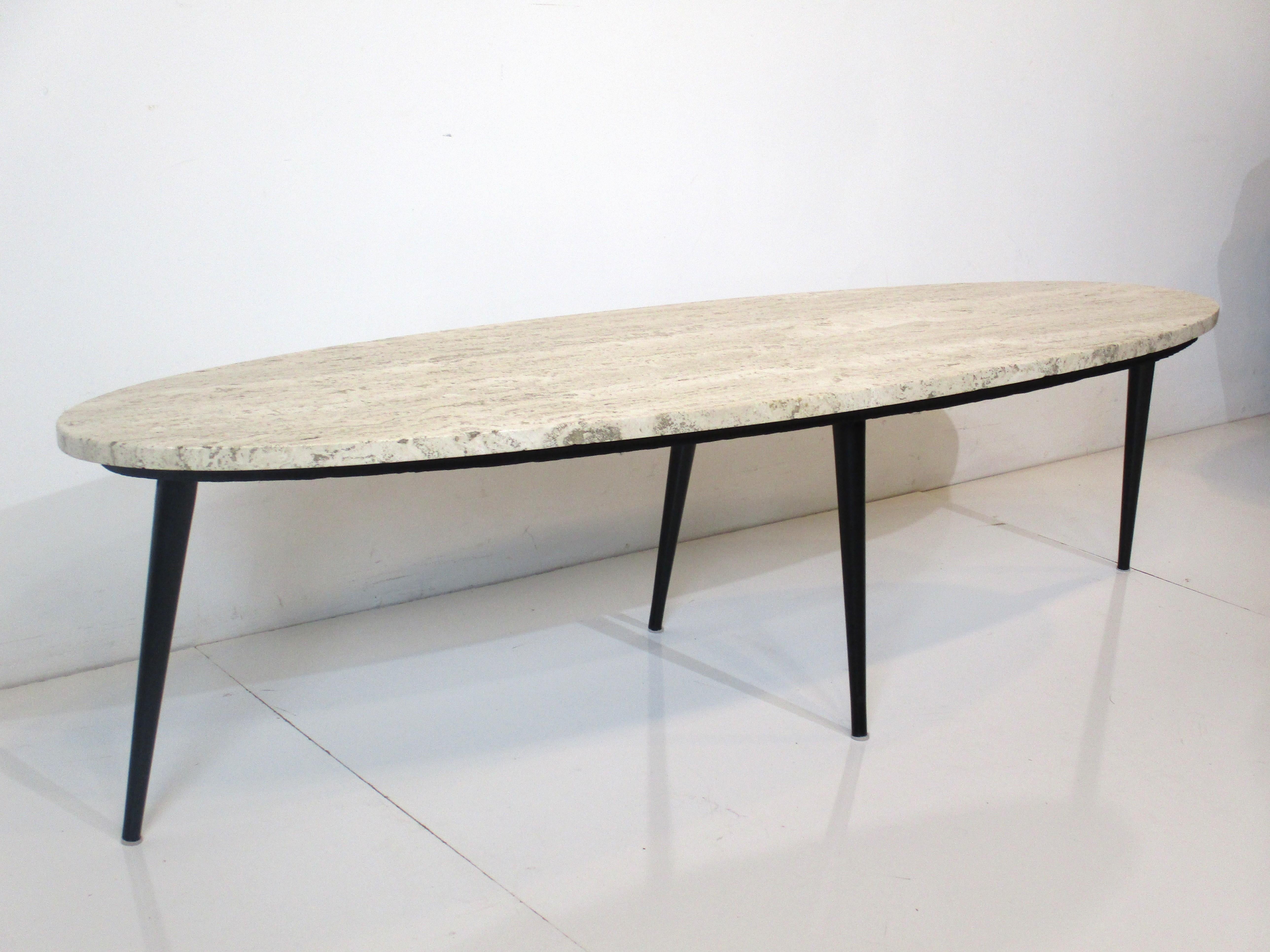 marble coffee table with black legs