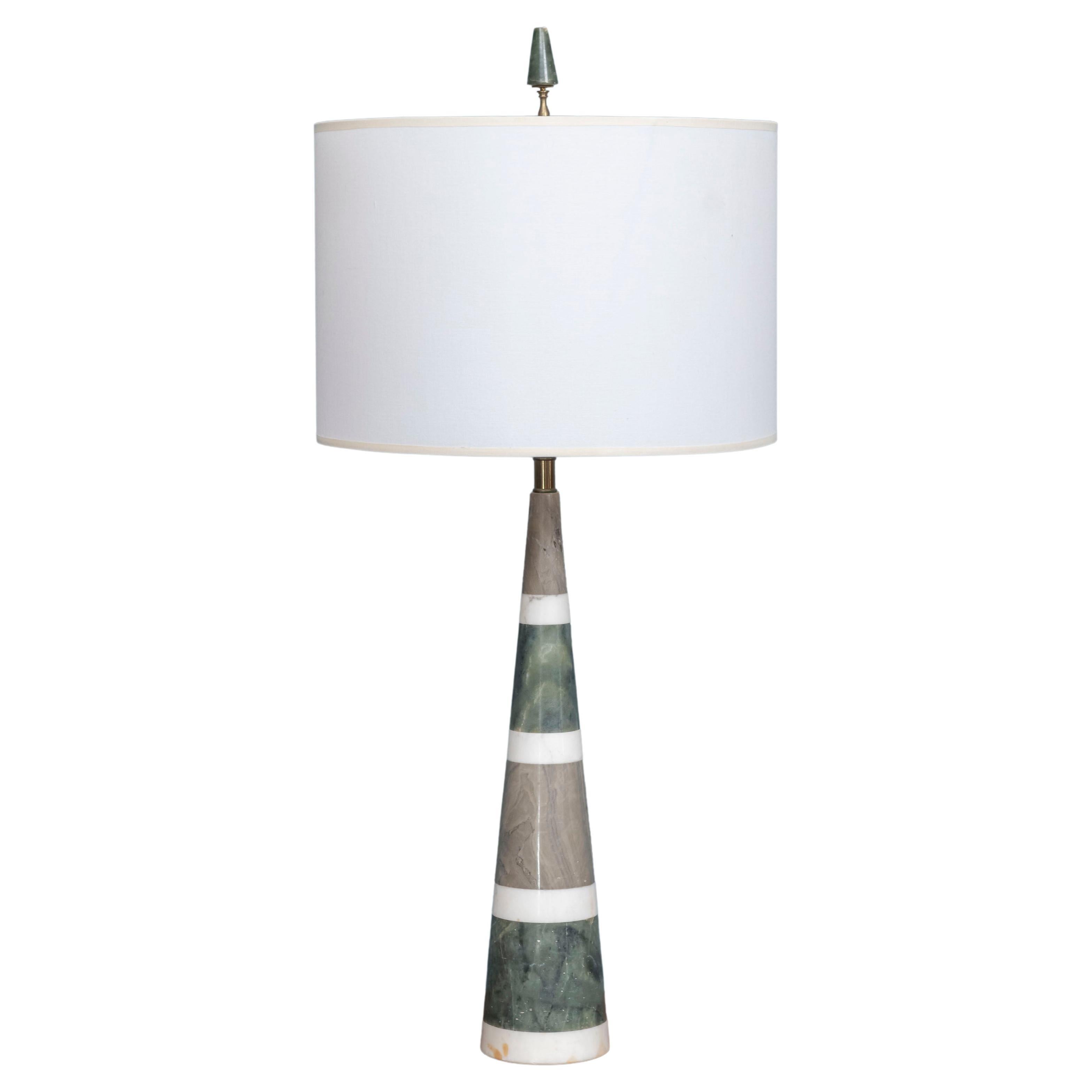 Mid-Century Italian Marble Table Lamp For Sale
