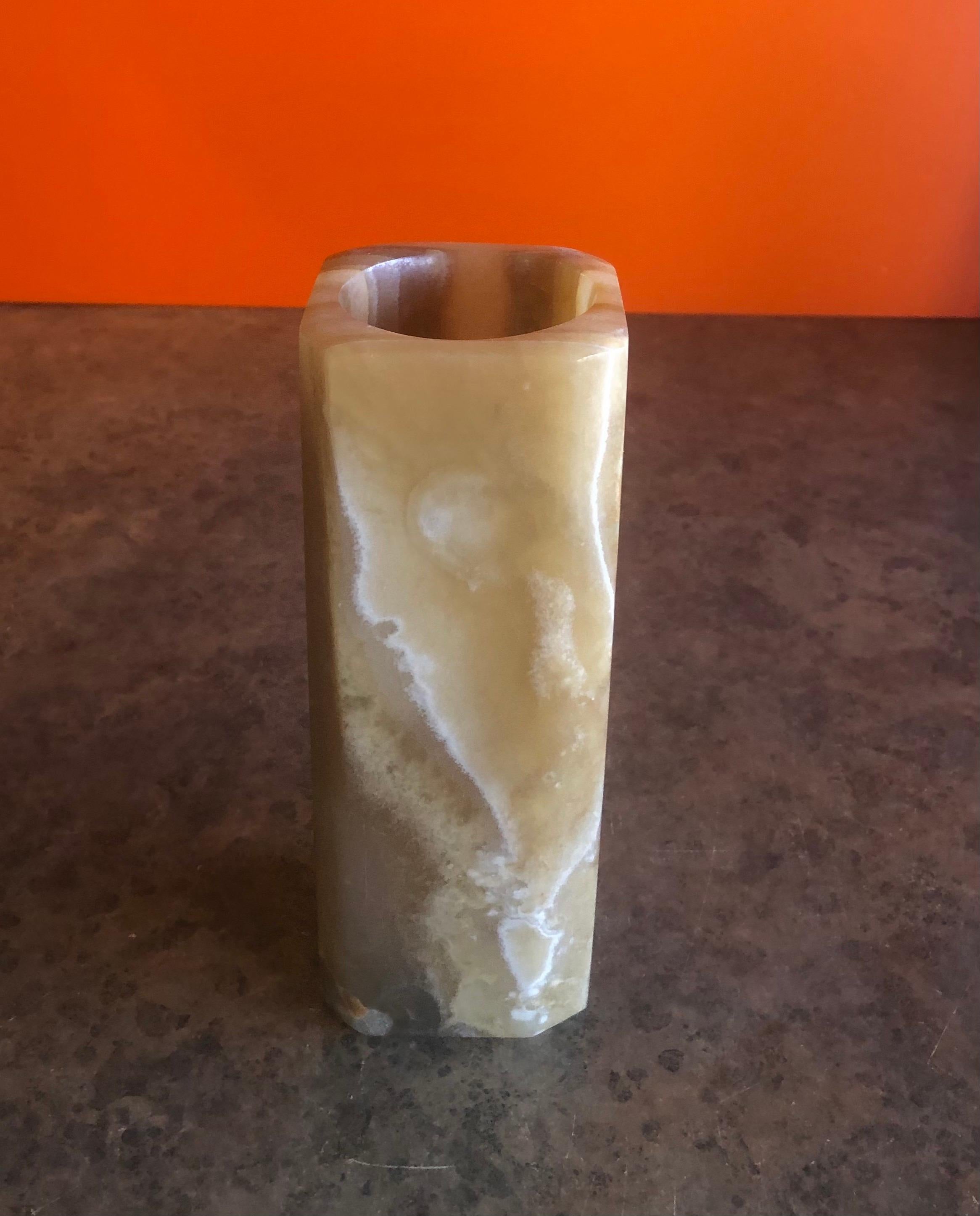 Midcentury Italian Marble Vase In Good Condition In San Diego, CA