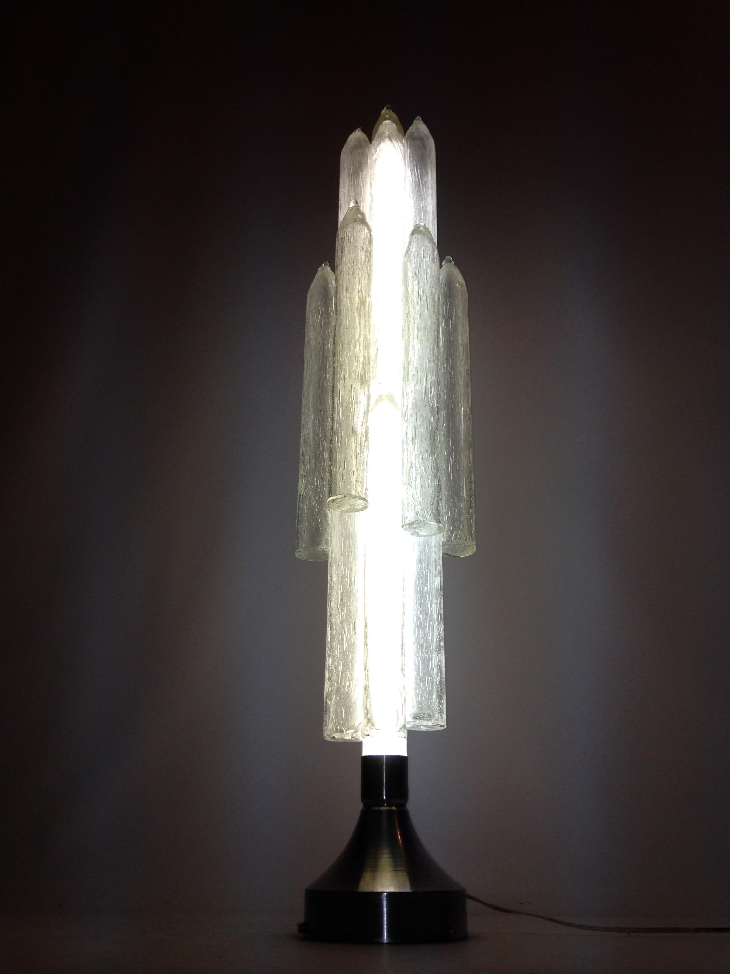 Mid Century Italian Mazzega Murano & Carlo Nason Rocket Floor Lamp, 1960's For Sale 11