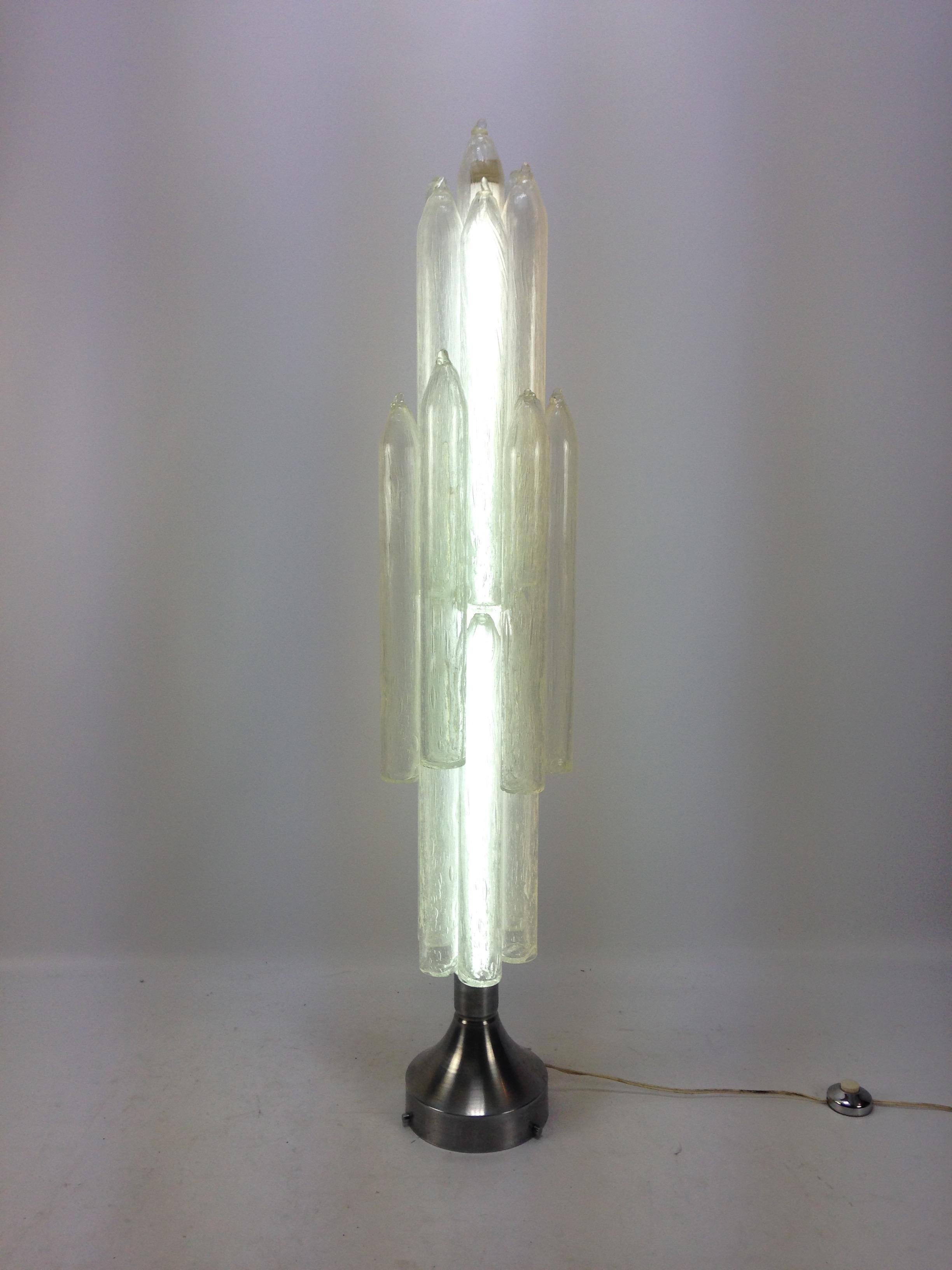 Mid-Century Modern Mid Century Italian Mazzega Murano & Carlo Nason Rocket Floor Lamp, 1960's For Sale