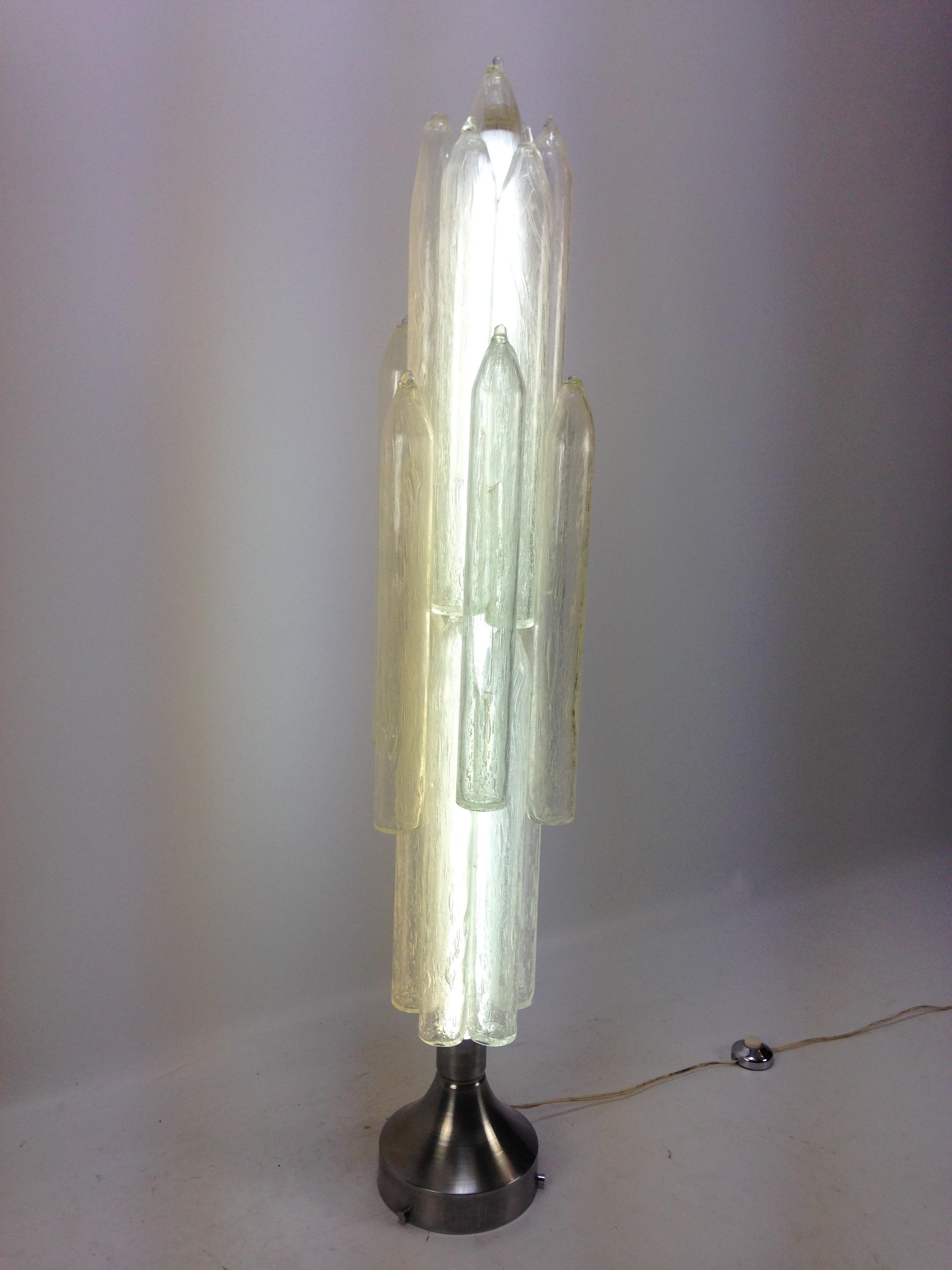 Hand-Crafted Mid Century Italian Mazzega Murano & Carlo Nason Rocket Floor Lamp, 1960's For Sale