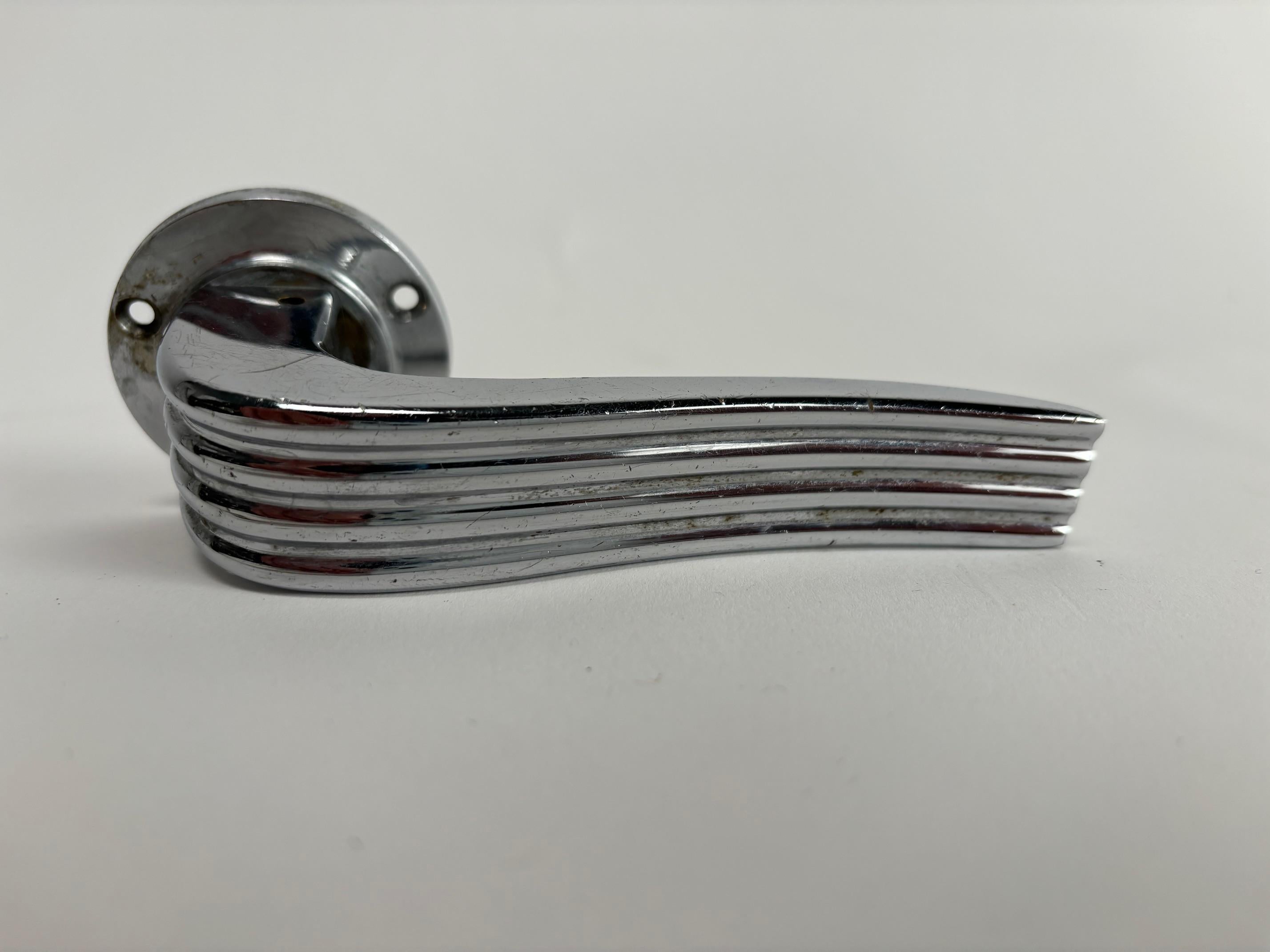 Important Set of Italian Mid-Century metal door  handles 

NB. The price is for each pair of handles, in total there are still 4 pairs available