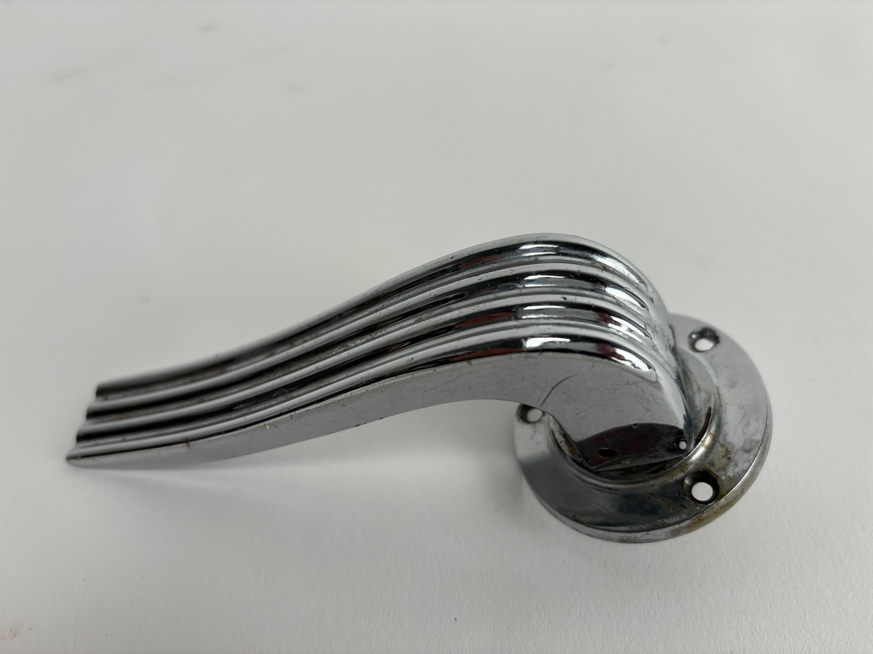 Mid-Century Italian Metal Door Handles Door, Set of 4 pairs For Sale 1
