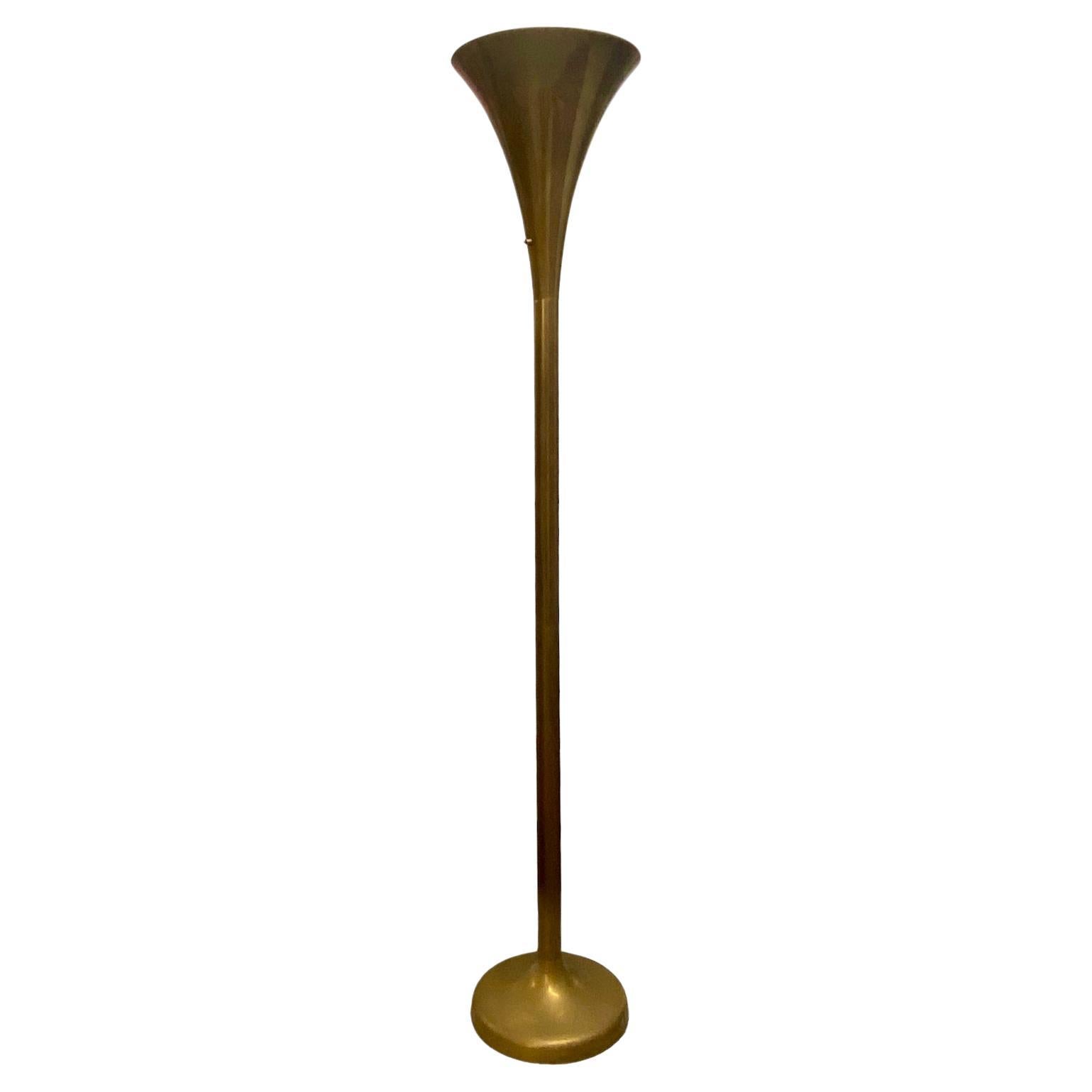 Mid Century Italian Metal Floor Lamp, Uplighter