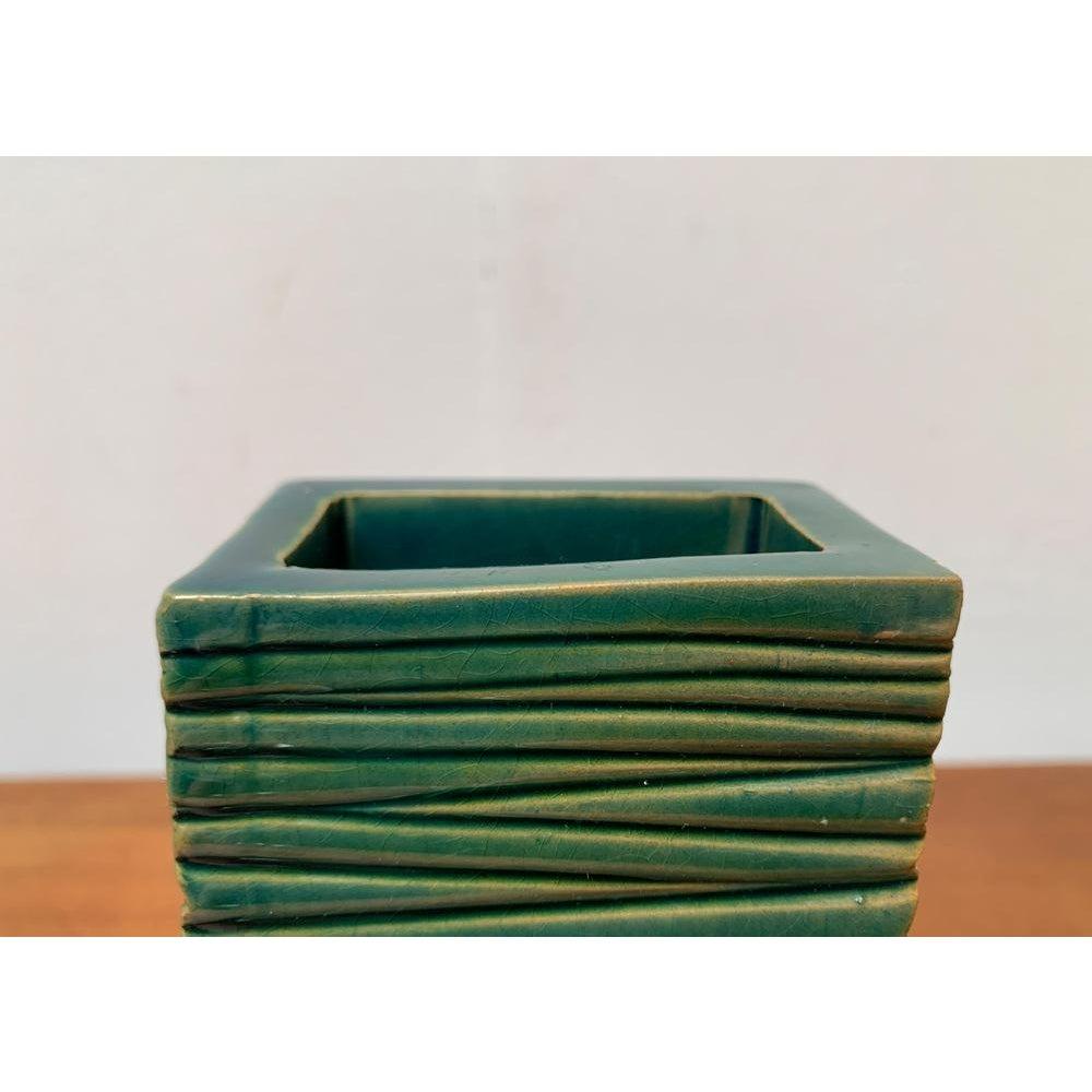 Italienische minimalistische Mid-Century-Vase aus Keramikblock aus Bitossi, 1960er Jahre (20. Jahrhundert) im Angebot