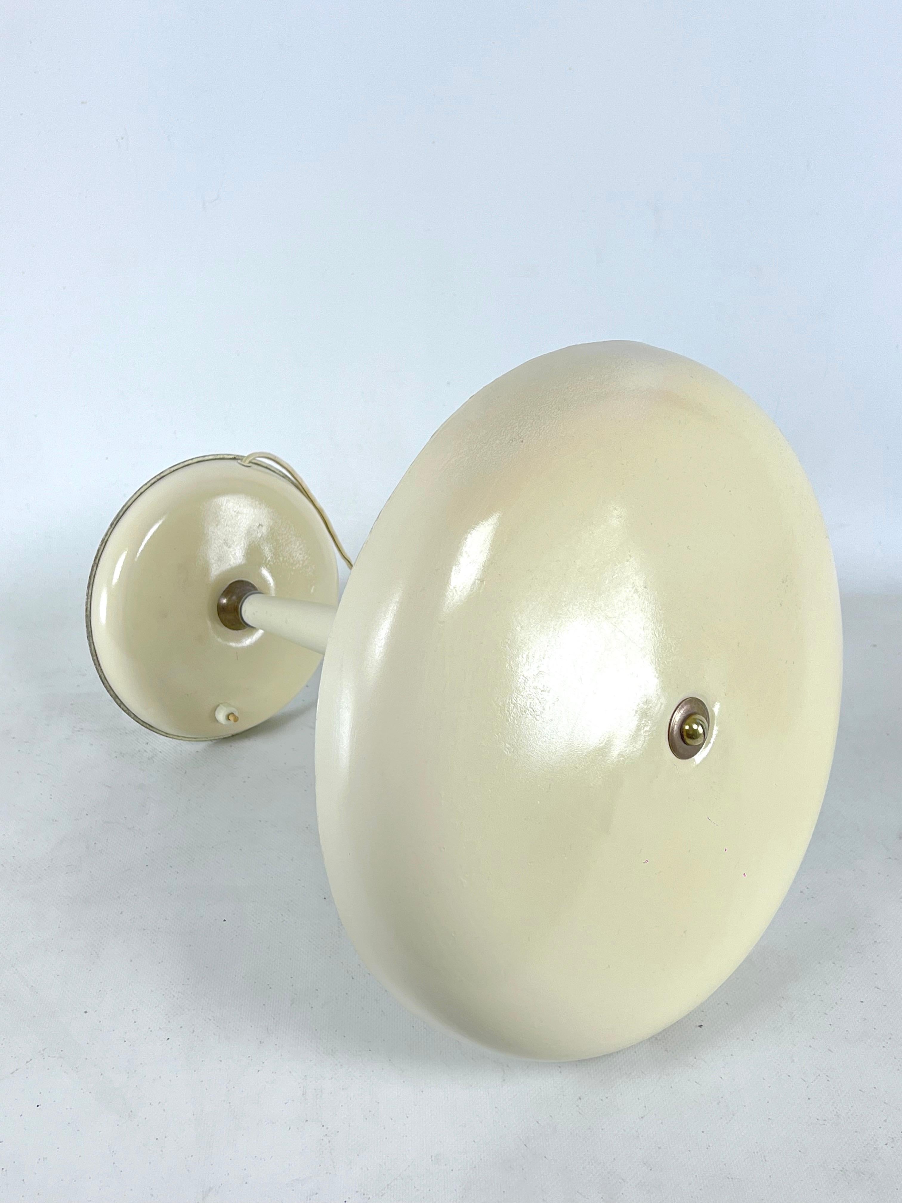 Midcentury Italian Ministerial Desk Lamp in Brass and Ivory Lacquer, Italy, 1950 For Sale 9