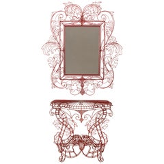 Mid-Century Italian Mirror and Console Table by Anacleto Spazzapan, from the 'Ki