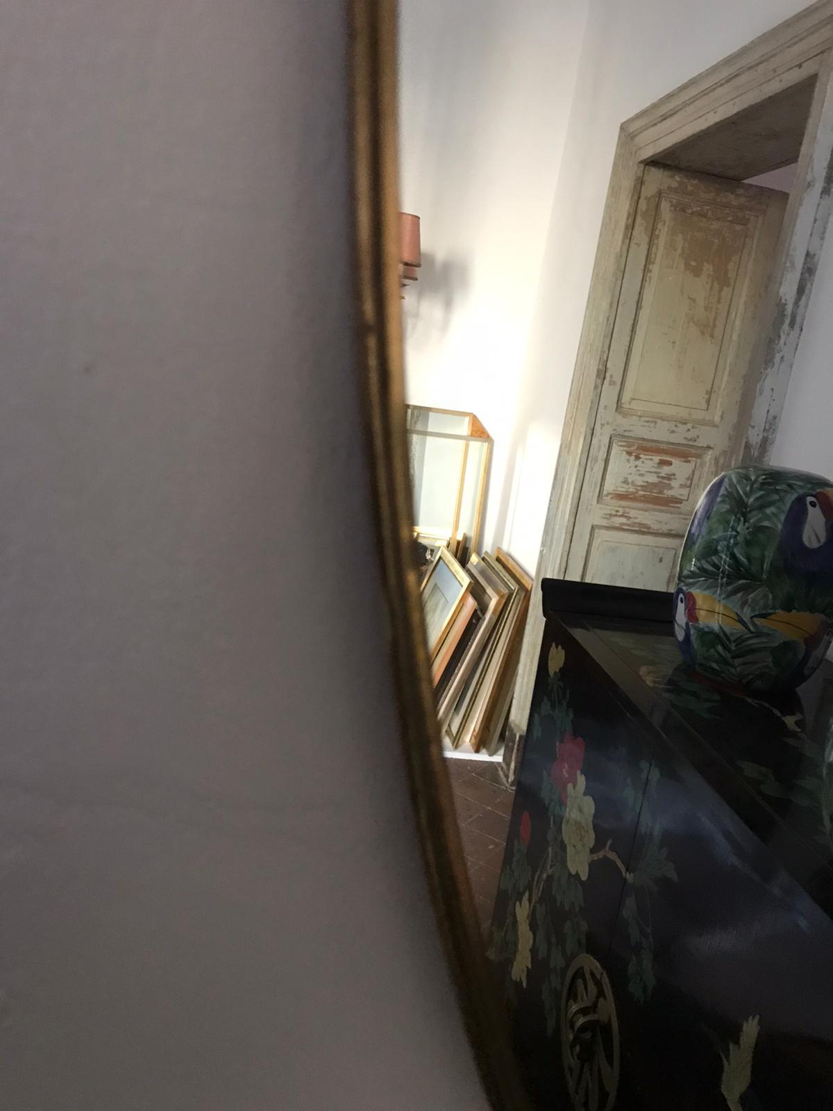 Brass Midcentury Italian Mirror