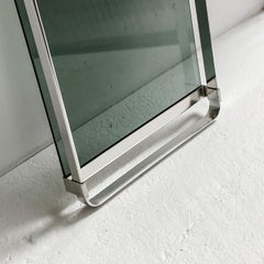 Mid-Century Italian Modern Aluminum & Smoked Glass Serving Tray from MB, 1970s