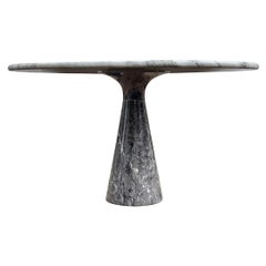 Mid-Century Italian Modern Angelo Mangiarotti Round Marble Dining Table, 1972
