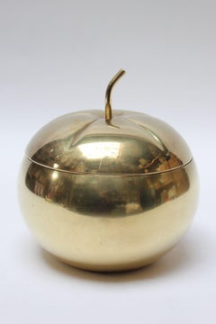 Mid-Century Italian Modern Brass "Pumpkin" Ice Bucket