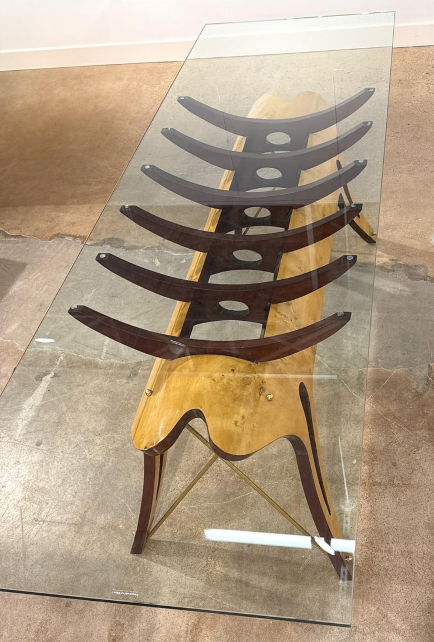 Tavolo da pranzo scultoreo di grandi dimensioni di Carlo Mollina Design Modern, metà del secolo scorso in vendita 3