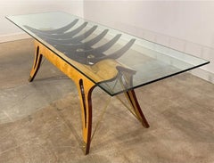 Mesa de comedor escultórica grande de diseño italiano moderno de mediados de siglo Carlo Mollina