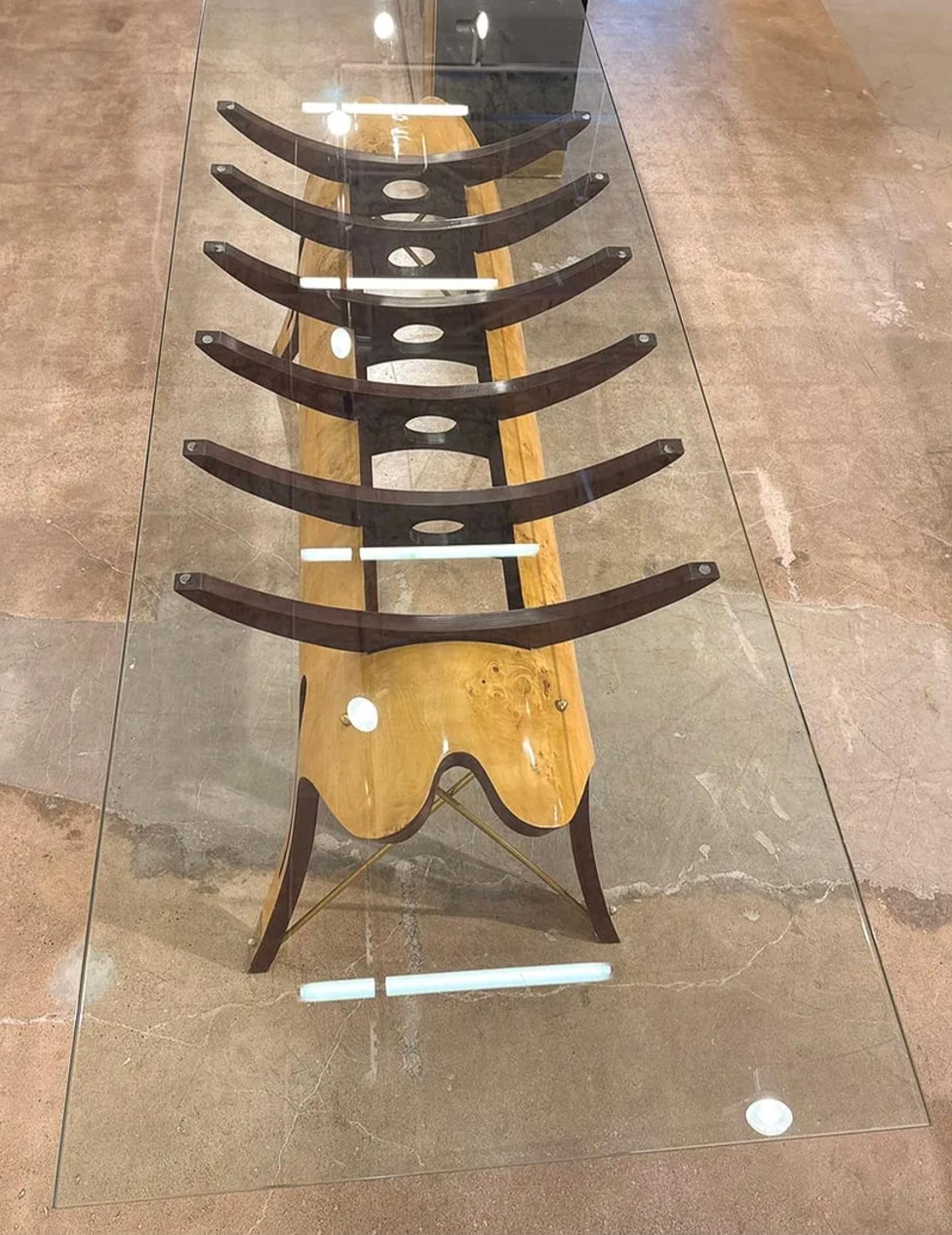 Tavolo da pranzo scultoreo di grandi dimensioni di Carlo Mollina Design Modern, metà del secolo scorso In condizioni buone in vendita a Forney, TX
