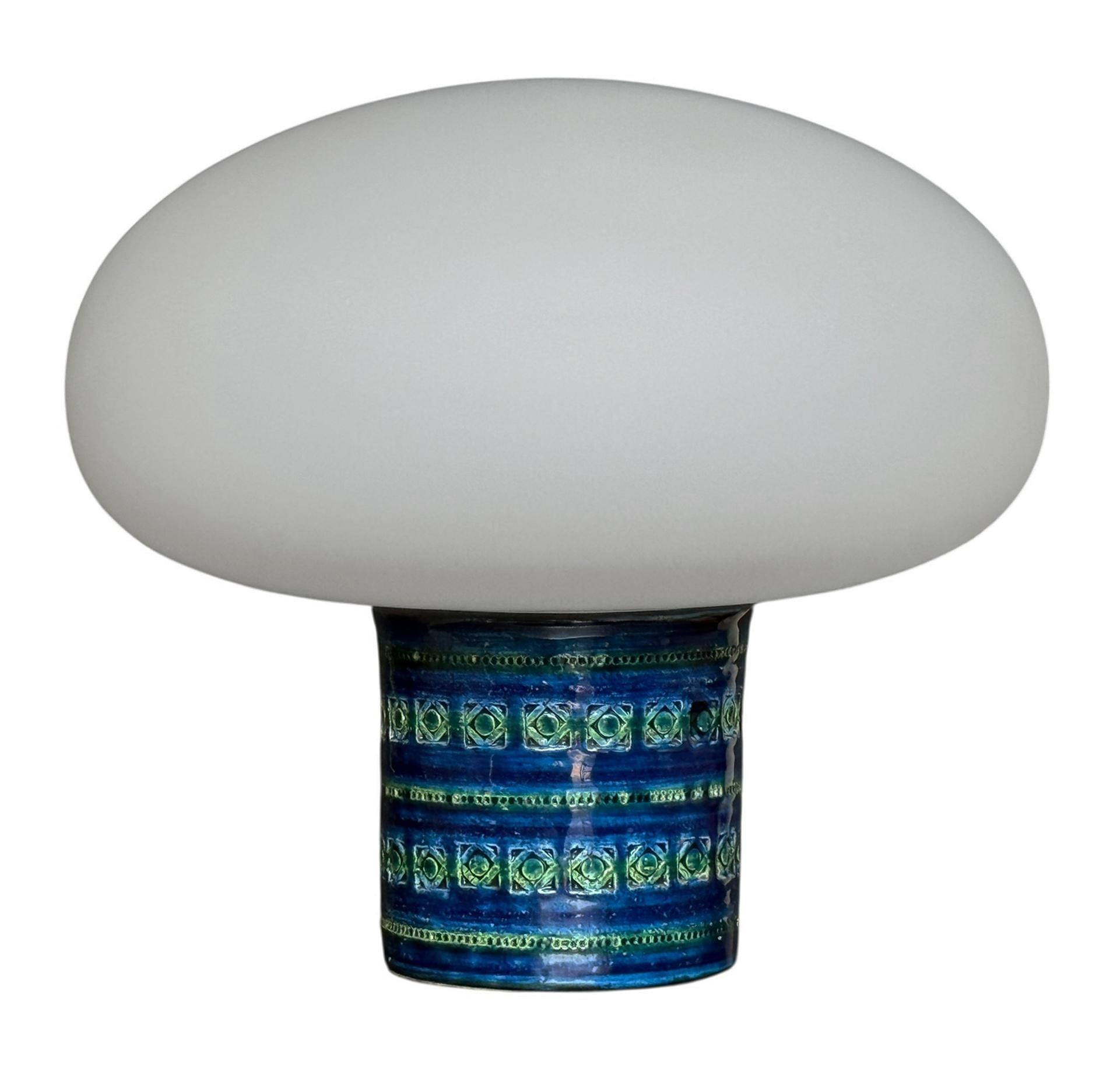 Mid-20th Century Mid-Century Italian Modern Ceramic Pottery Table Lamp For Sale