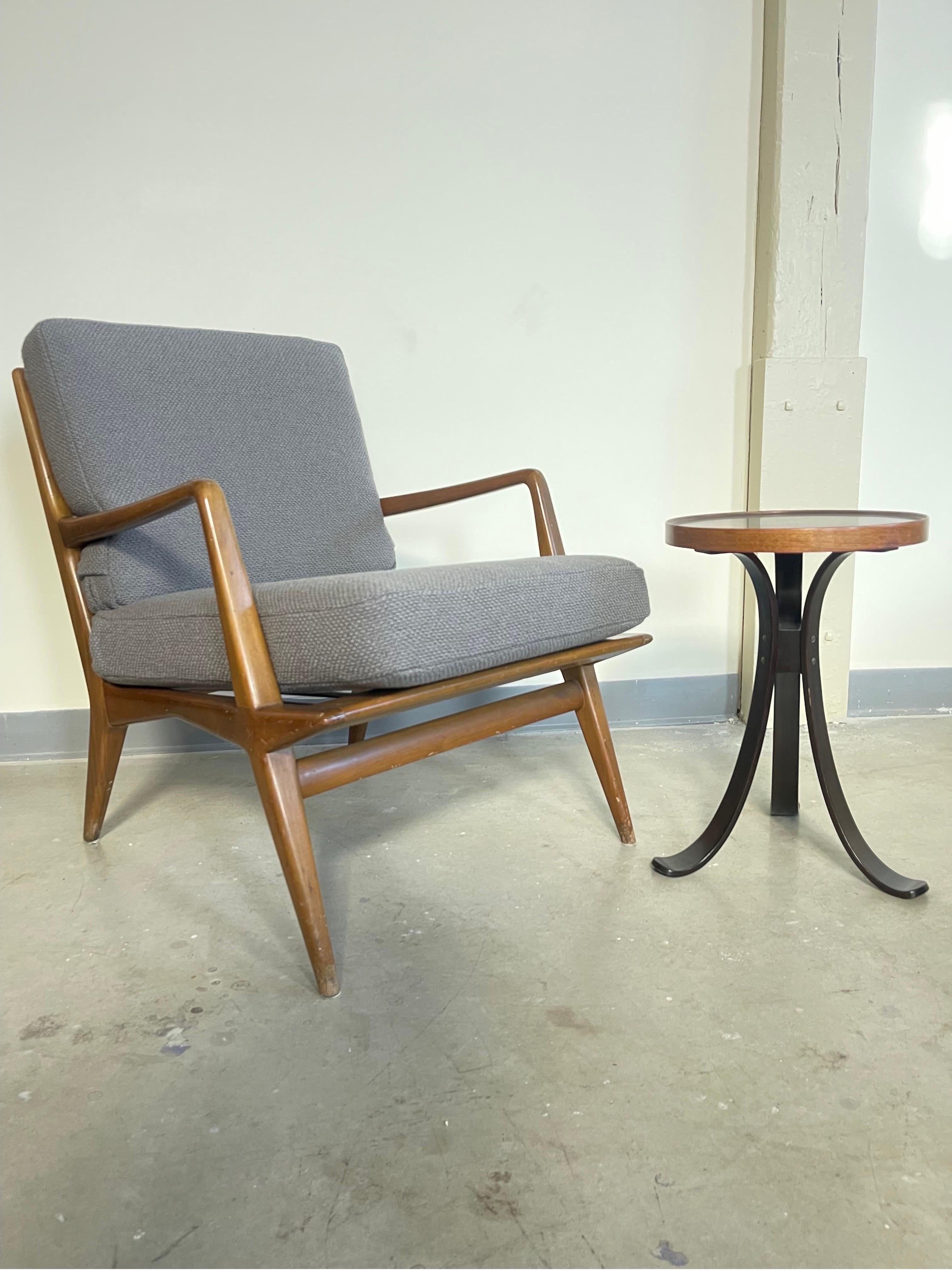Mid-Century Italian Modern Chair by Carlo de Carli for Singer and Sons In Good Condition In Providence, RI
