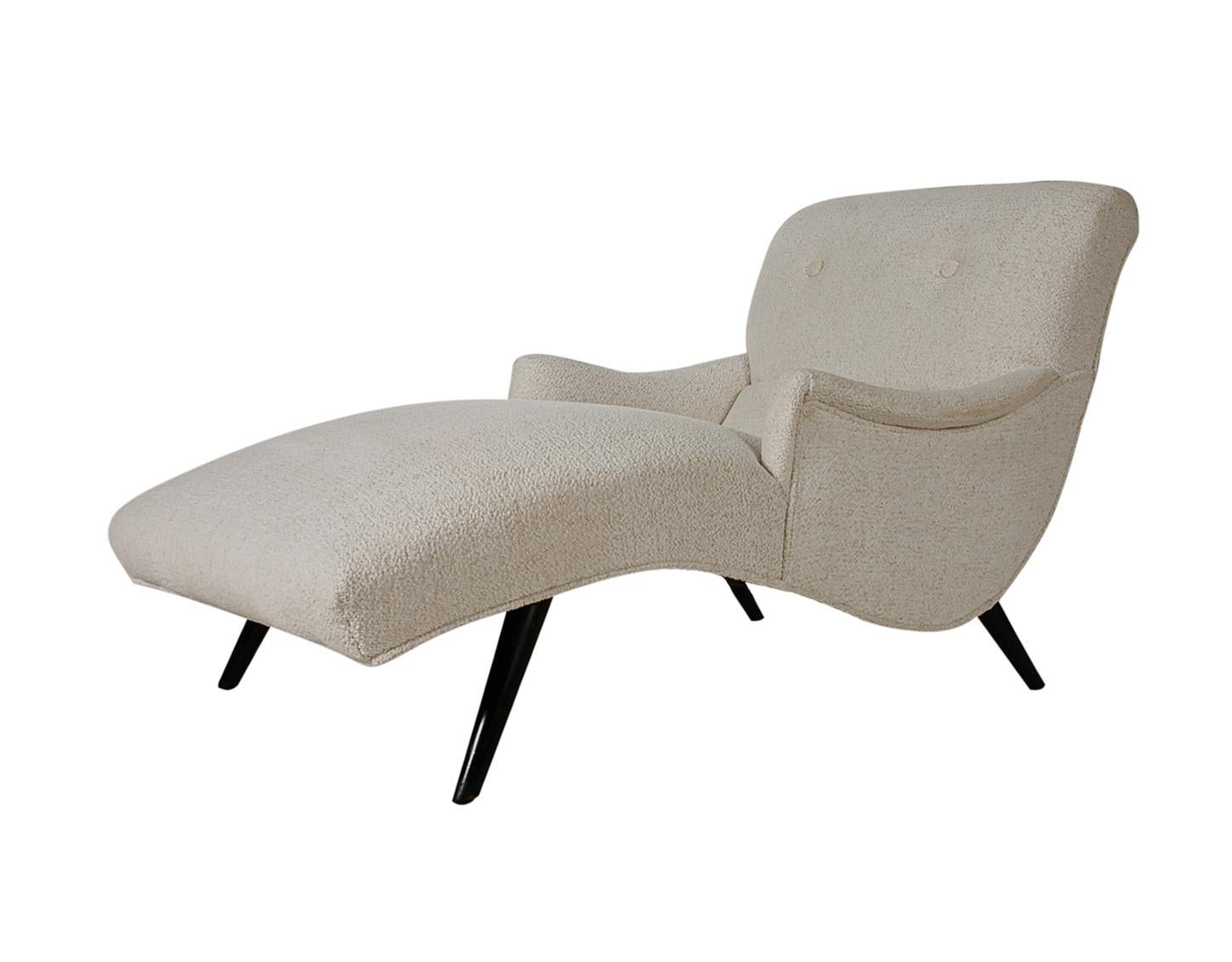 Mid-Century Modern Midcentury Italian Modern Chaise Lounge Chair after Ico Parisi