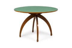 Italian Mid-Century Modern Circular Wood Dining Table, 1955