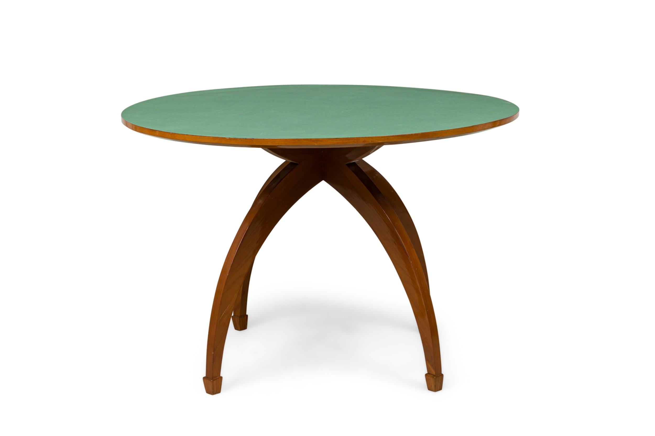Table de déjeuner / salle à manger circulaire moderne italienne du milieu du siècle dernier Bon état - En vente à Queens, NY