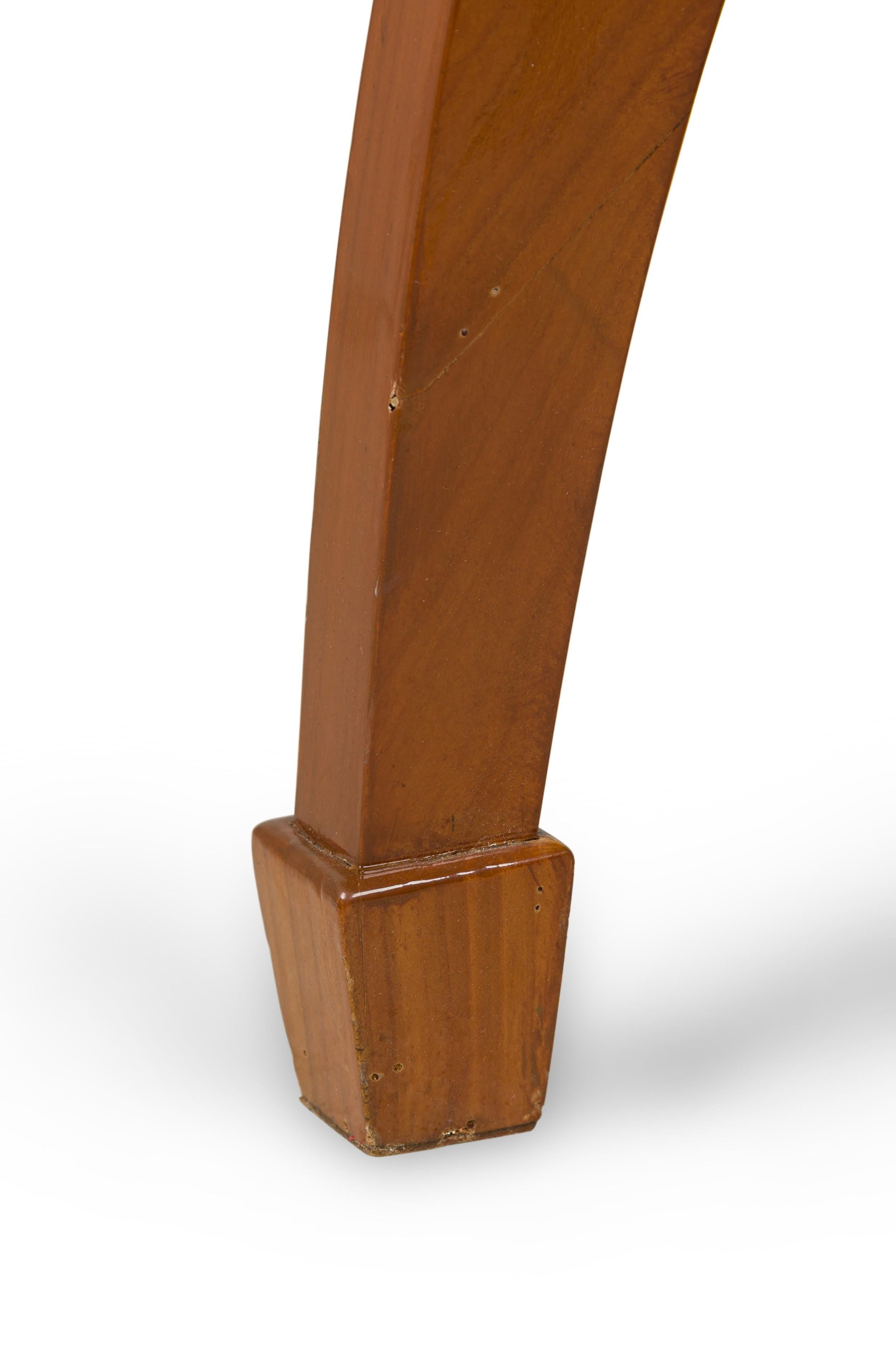 Bois Table de déjeuner / salle à manger circulaire moderne italienne du milieu du siècle dernier en vente