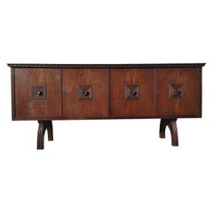Credenza moderna italiana di metà secolo attribuita a Poalo Buffa