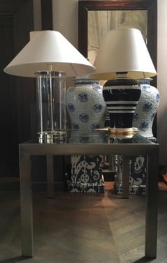 Italy Mid-20th Century Modern Steel Crystal Desk
