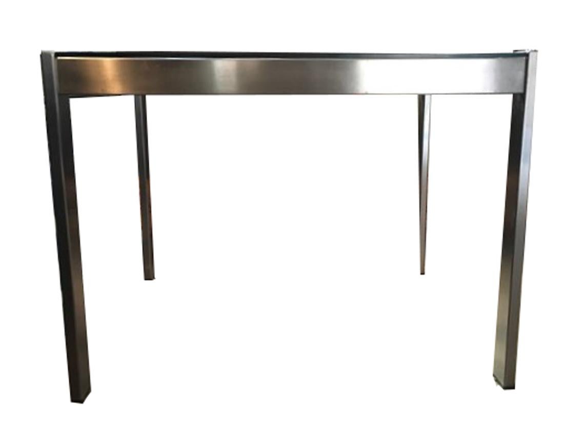 Italy Mid-20th Century Modern Steel Crystal Desk For Sale 1