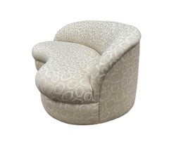 Mid Century Italian Modern Kidney Shape Curved Sofa