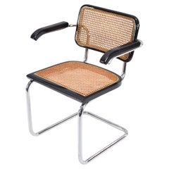 Mid-Century Italian Modern Marcel Breuer B64 Cesca Chair Armchair, 70s