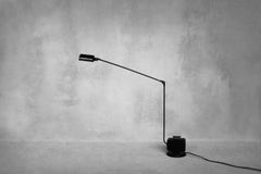 Mid-Century Italian Modern Minimalist Black Desk Lamp Daphine by Tommaso Cimini