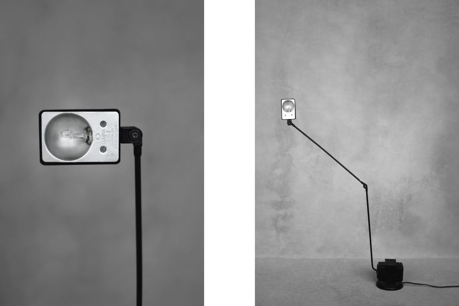Mid-Century Italian Modern Minimalist Black Desk Lamp Daphine by Tommaso Cimini  3